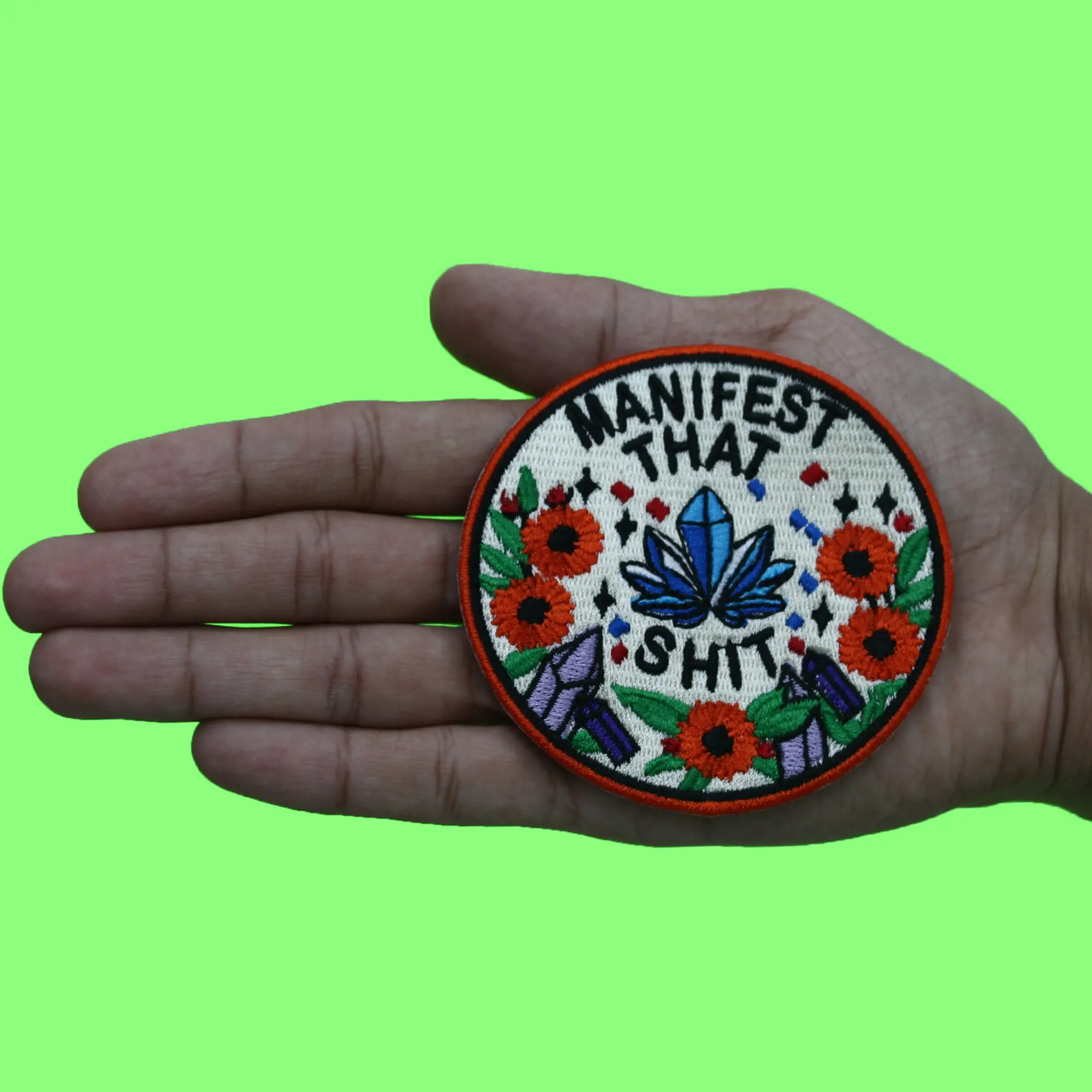 Manifest That Sh*t Patch Crystals Mythology Psychic Embroidered Iron On - Image 2