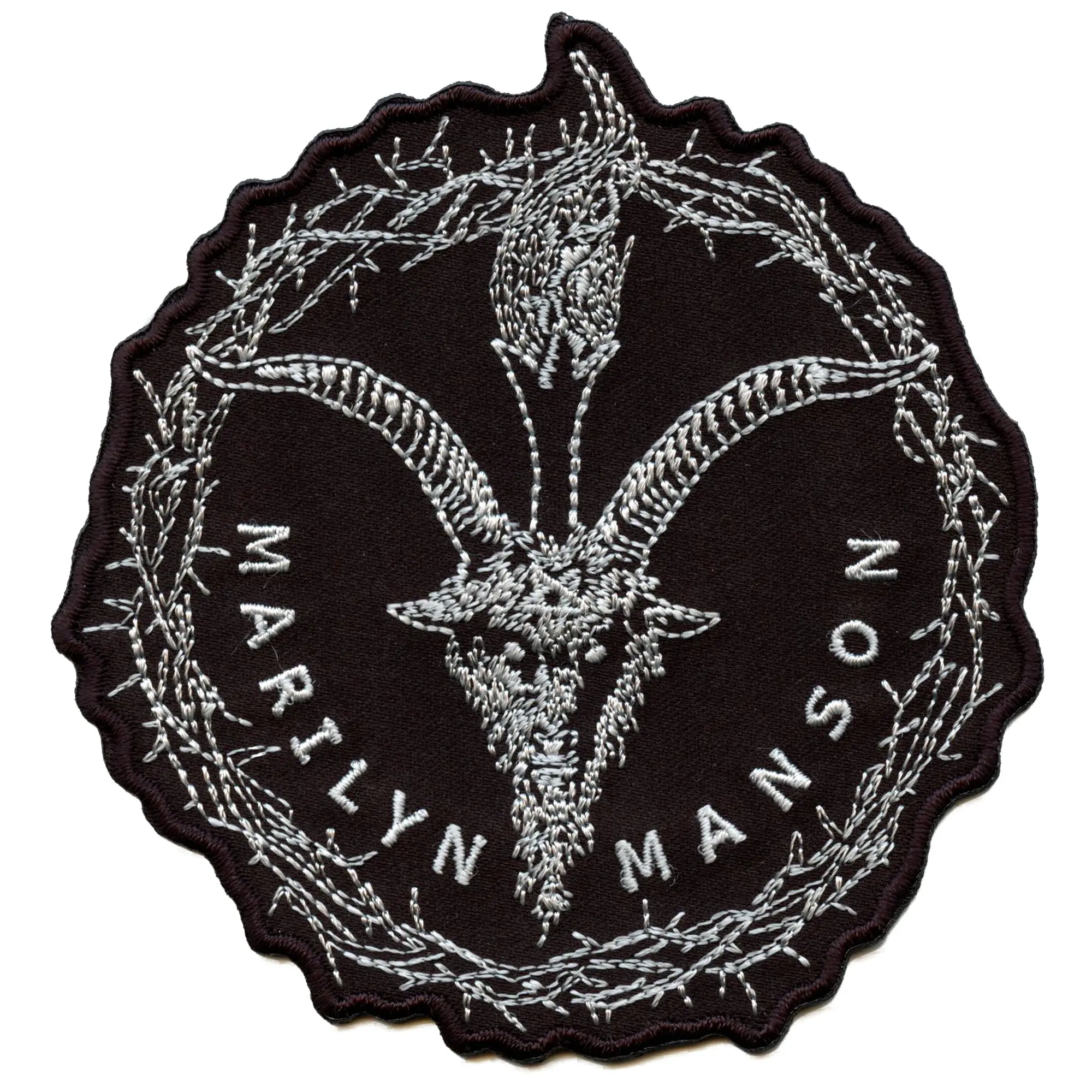 Marilyn Manson Bapho Head Patch Heavy Metal Rock Embroidered Iron On