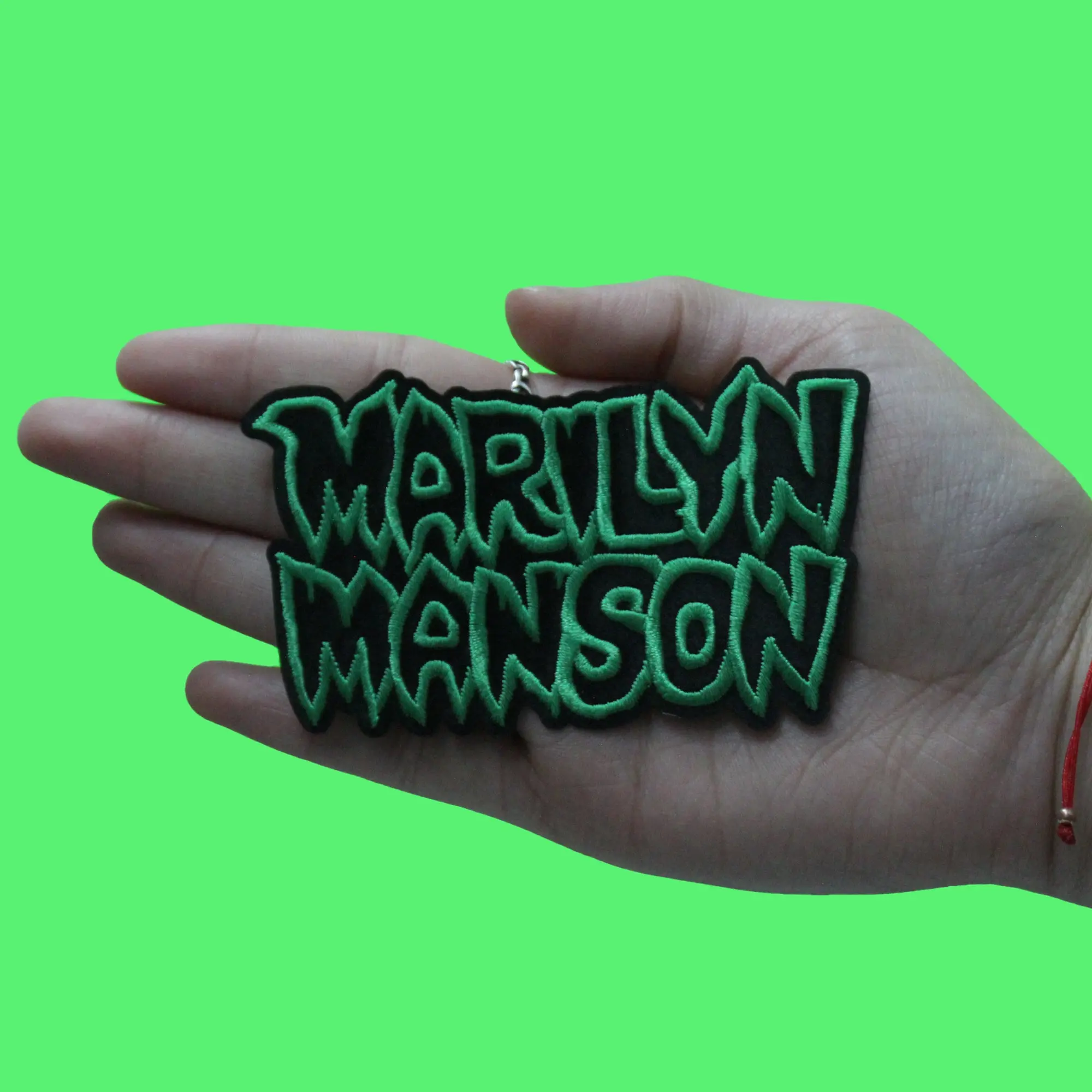 Marilyn Manson Name Logo Patch Heavy Metal Rock Band Embroidered Iron On - Image 2