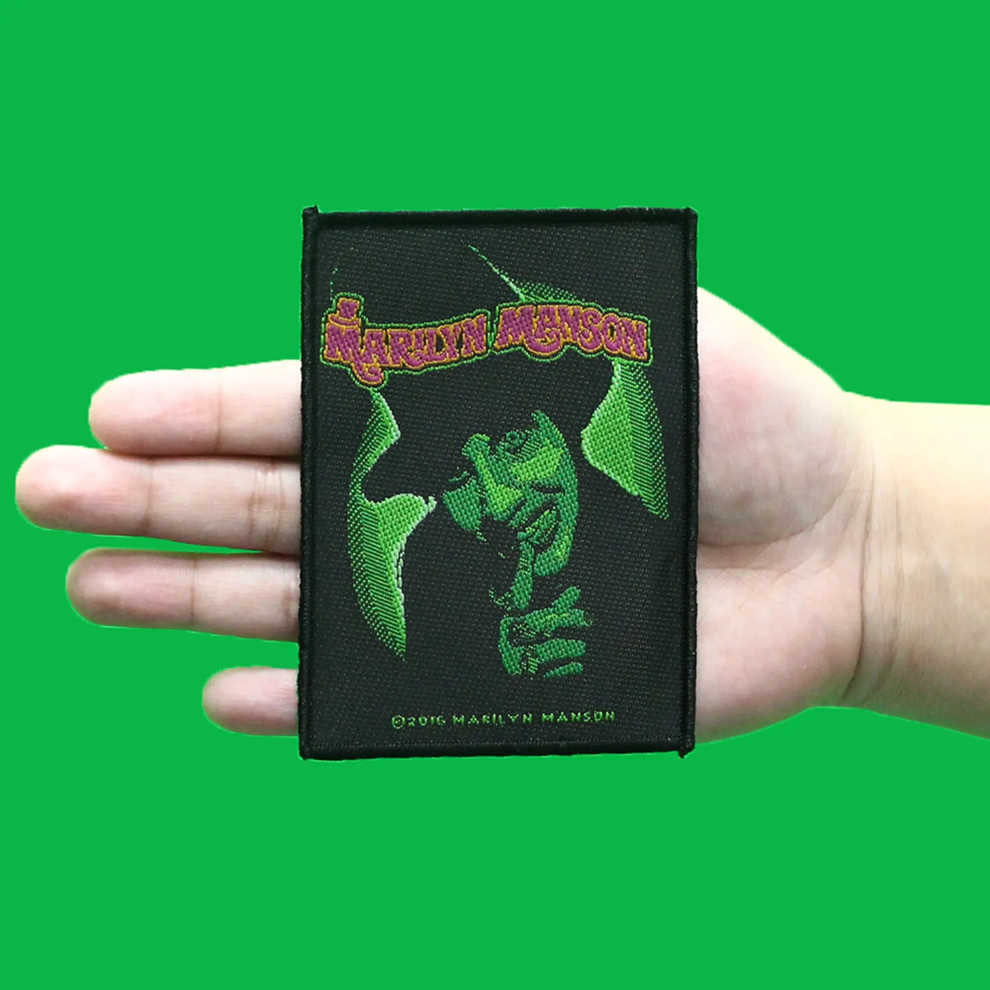 Marilyn Manson Smells Like Children Patch Heavy Metal Rock Band Woven Sew On - Image 2