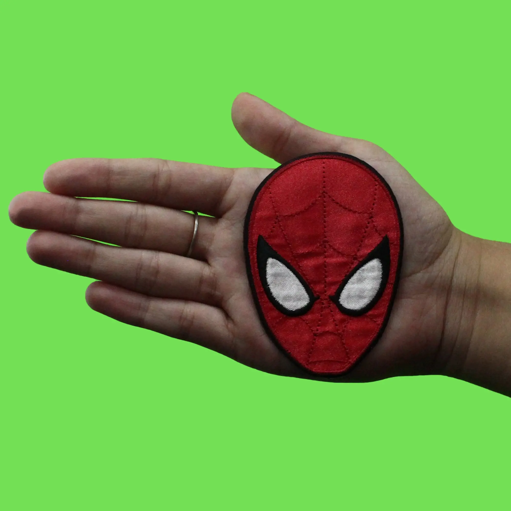 Marvel Spiderman Hero Patch Headshot Face mask Applique Embroidered Iron On - Image 3