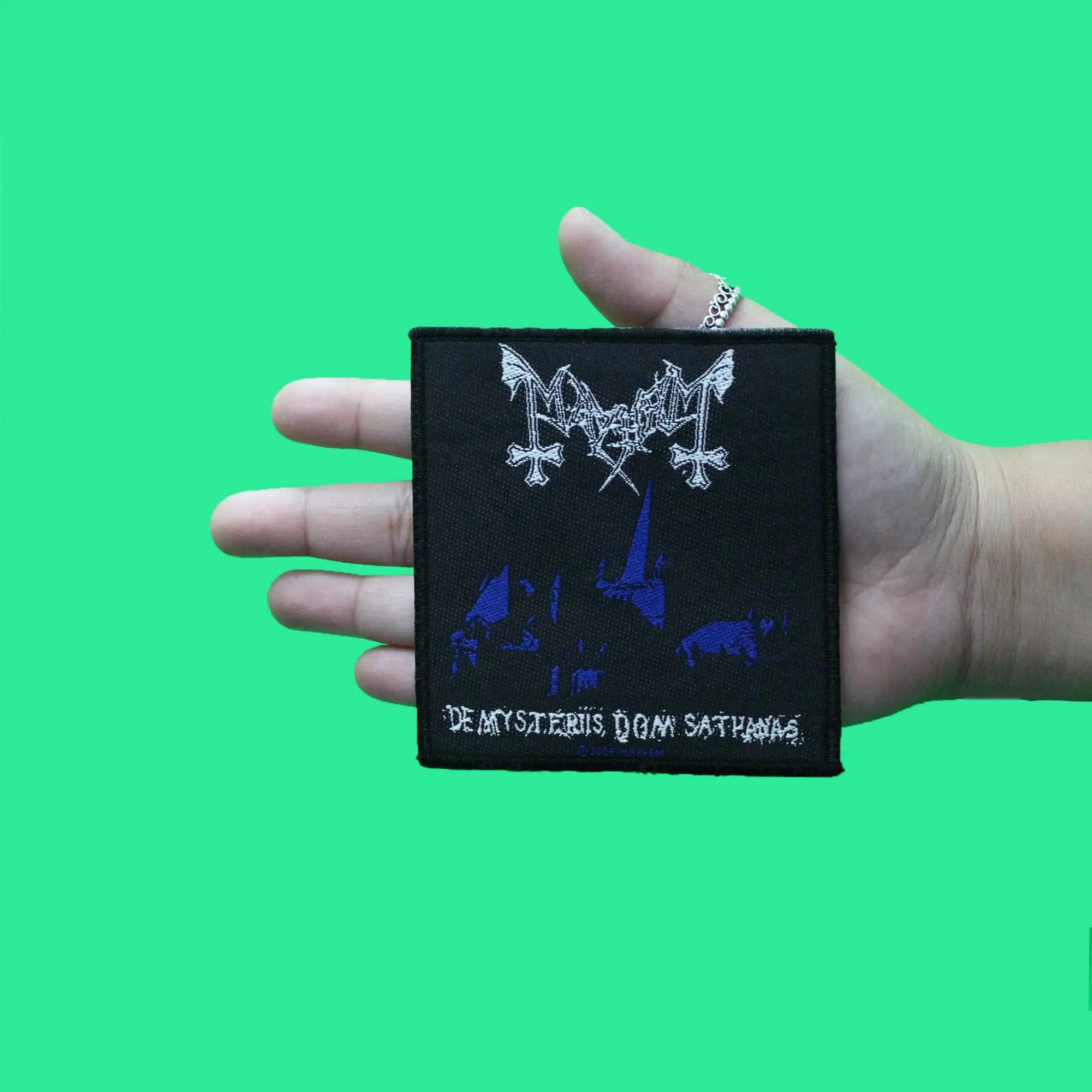 Mayhem De Mysteriis Dom Sathanas Patch Album Cover Woven Sew On - Image 2