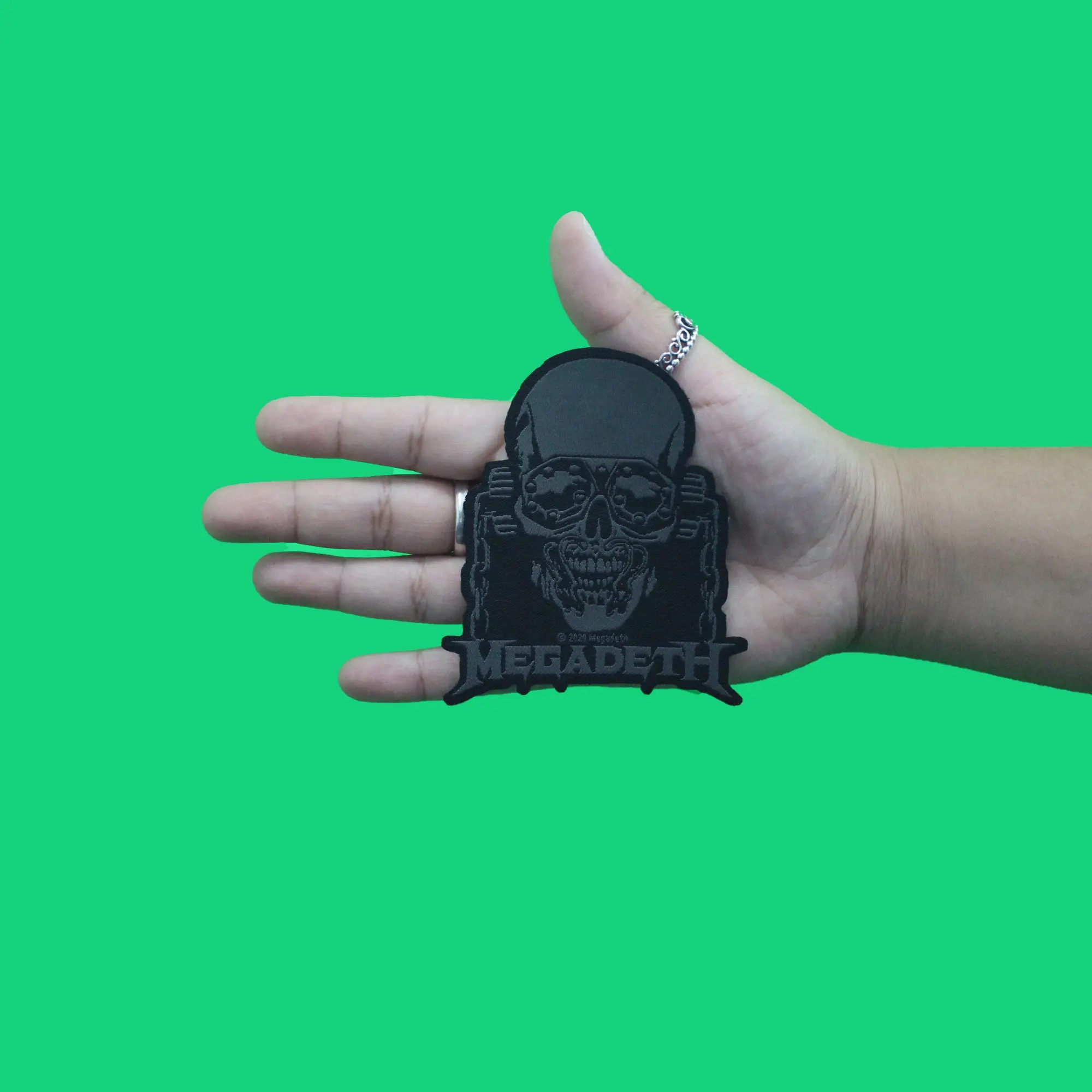 Megadeth Vic Rattlehead Cut Out Patch Heavy Metal Band Woven Sew On - Image 2