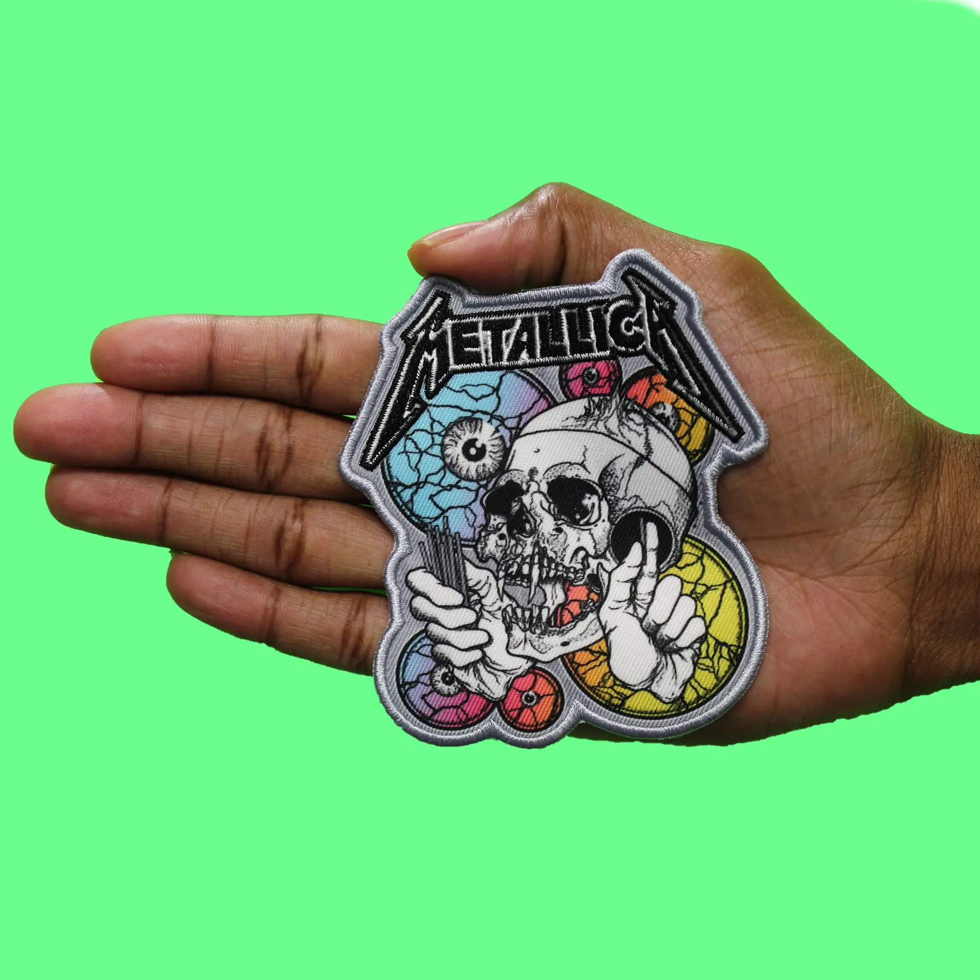 Metallica Colored Shortest Straw Patch Heavy Rock Band Sublimation Embroidered Iron On - Image 2