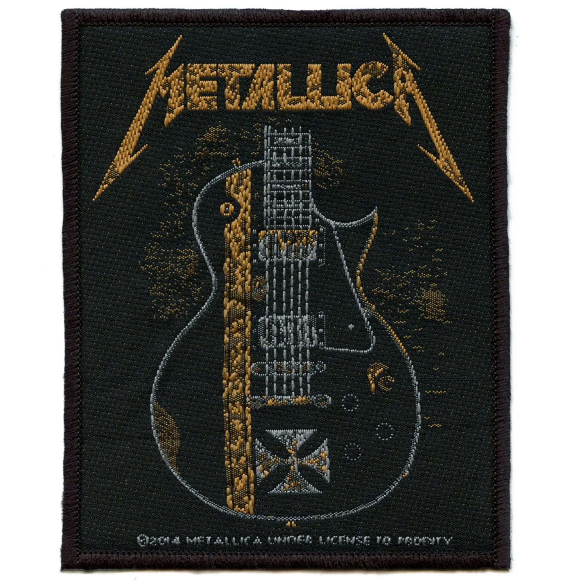 Metallica Hetfield Guitar Art Patch Heavy Metal Band Woven Sew On