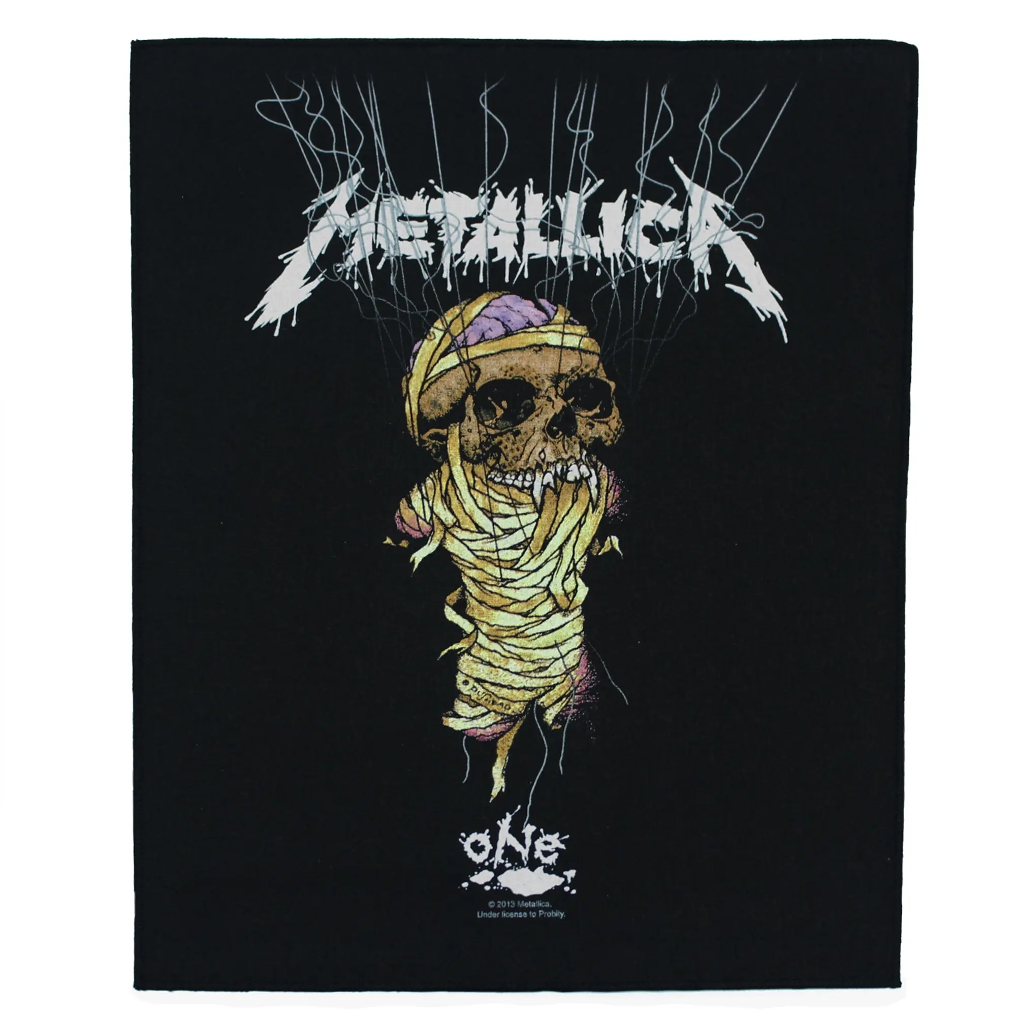 Metallica One Strings Back Patch Iconic Artist Album XL DTG Printed Sew On
