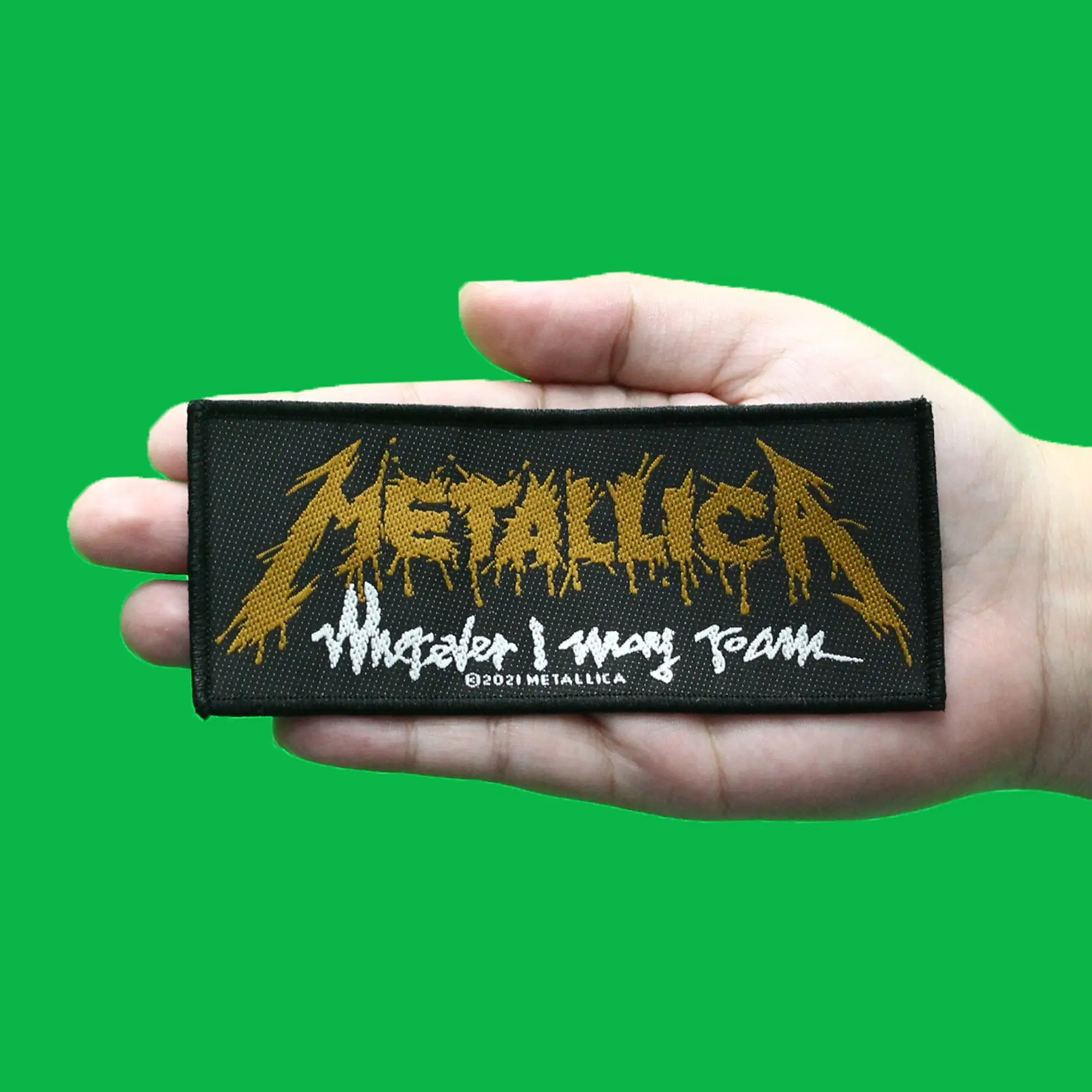 Metallica Wherever I May Roam Logo Strip Patch Heavy Metal Band Woven Sew On - Image 2