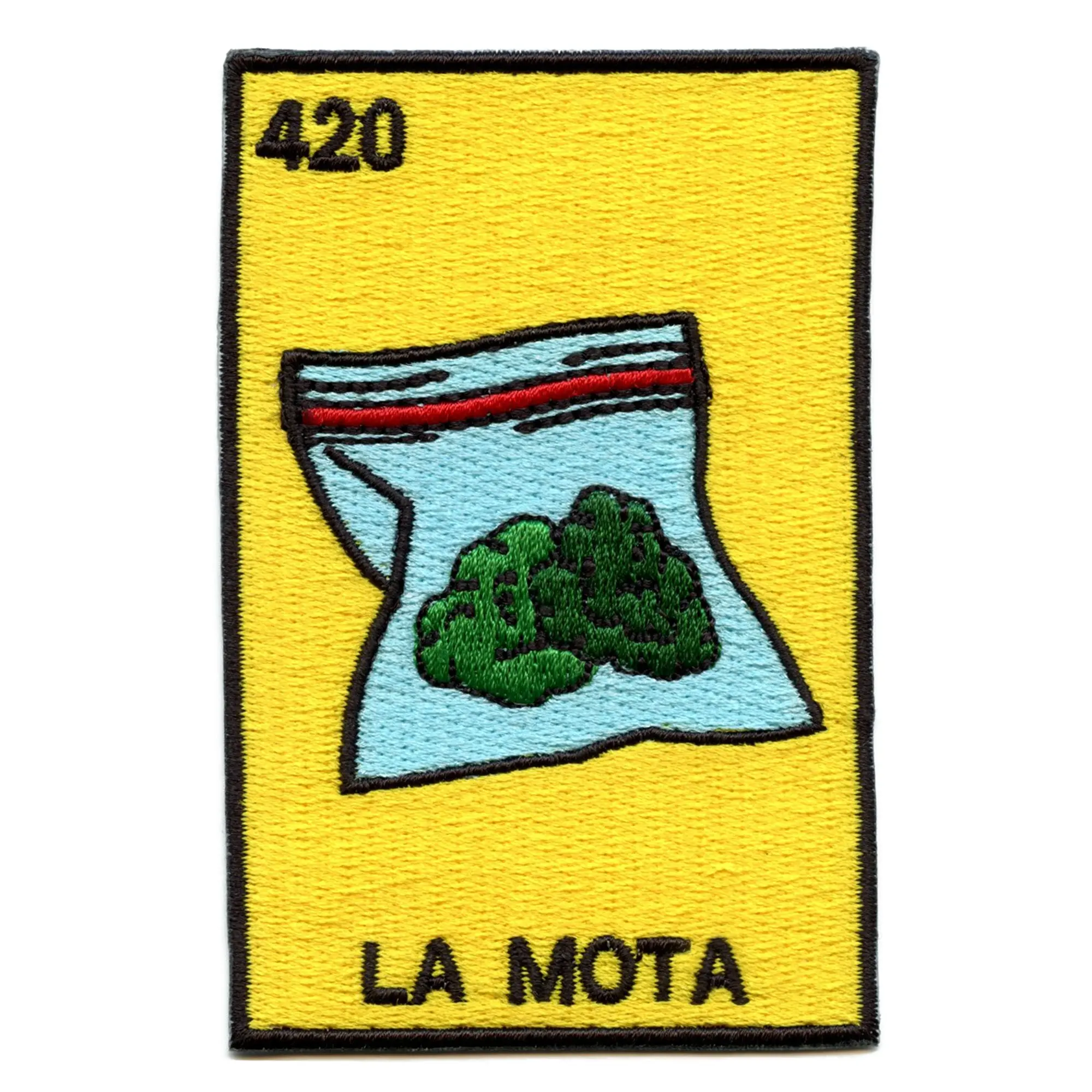 La Mota 420 Patch Mexican Card Embroidery Iron On