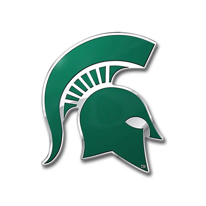 Michigan State Spartans Colored Aluminum Car Auto Emblem