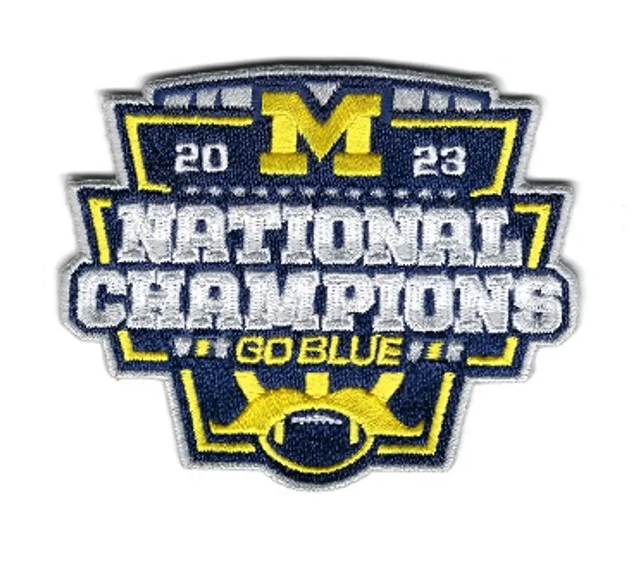 Michigan Wolverines 2023-2024 Patch National Champions Football Embroidered Go Blue - Image 2