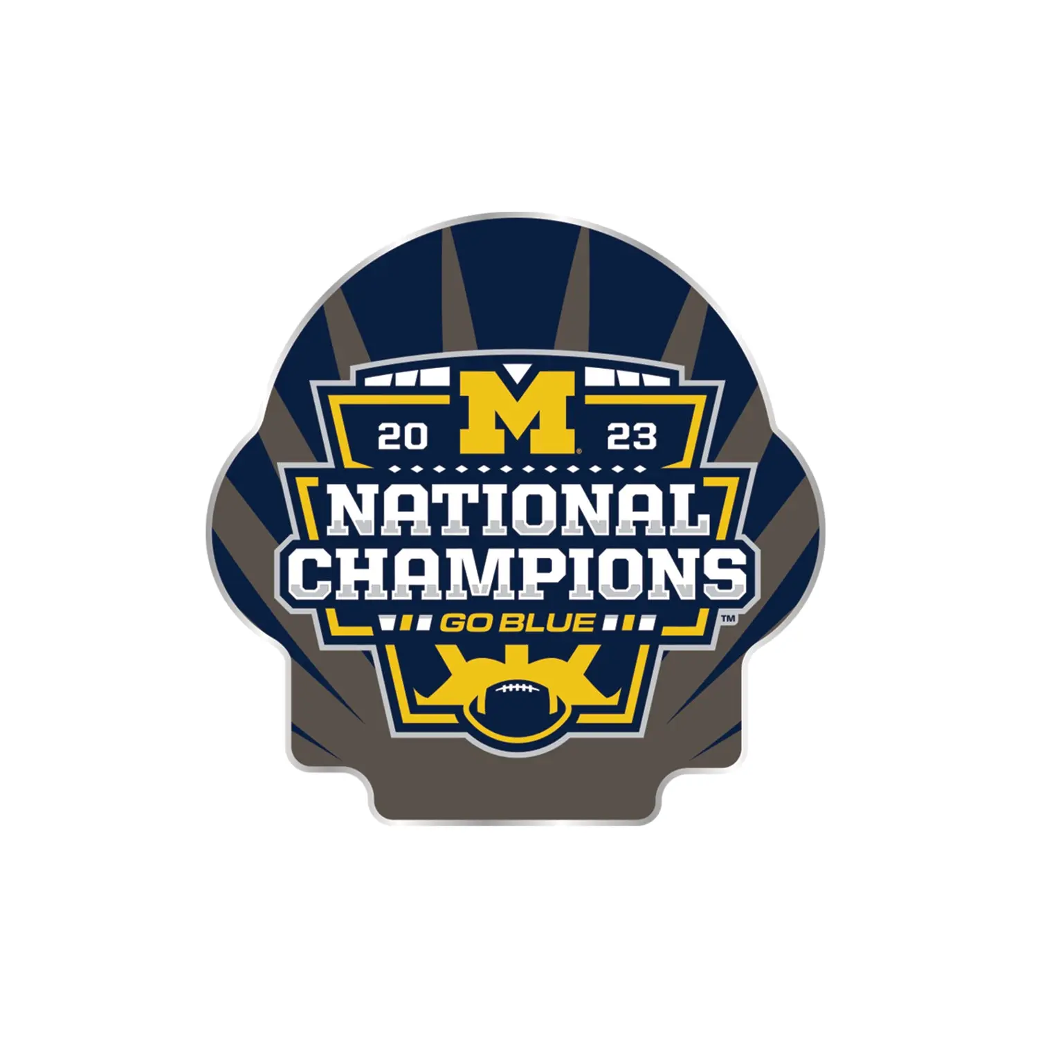 Michigan Wolverines National Champions Football Lapel Pin 2023-2024 - Image 2