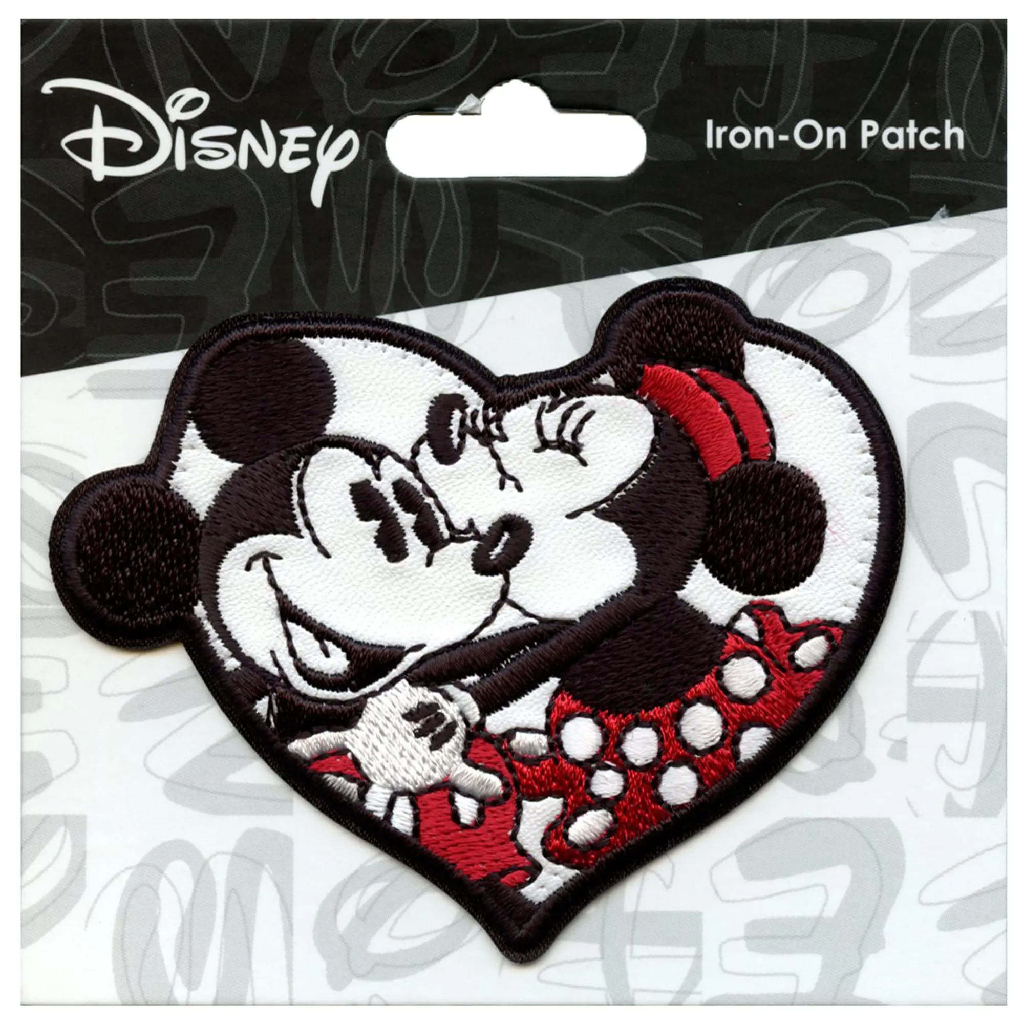 Mickey And Minnie Kiss Patch Disney Love Sublimated Embroidery Iron On - Image 2