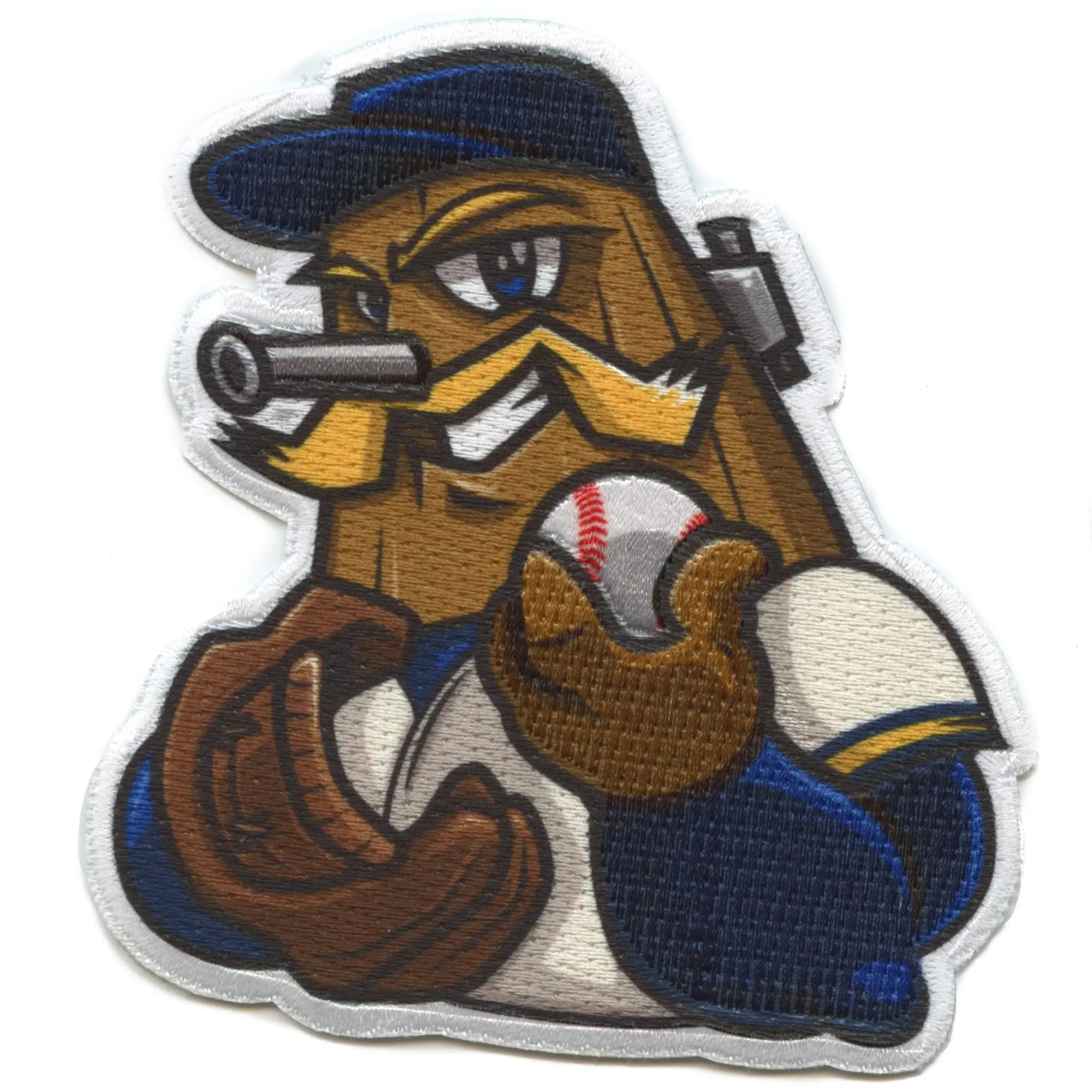 Milwaukee Wisconsin Mascot PhotoPatch Baseball Mustache Man Parody Embroidery Iron On