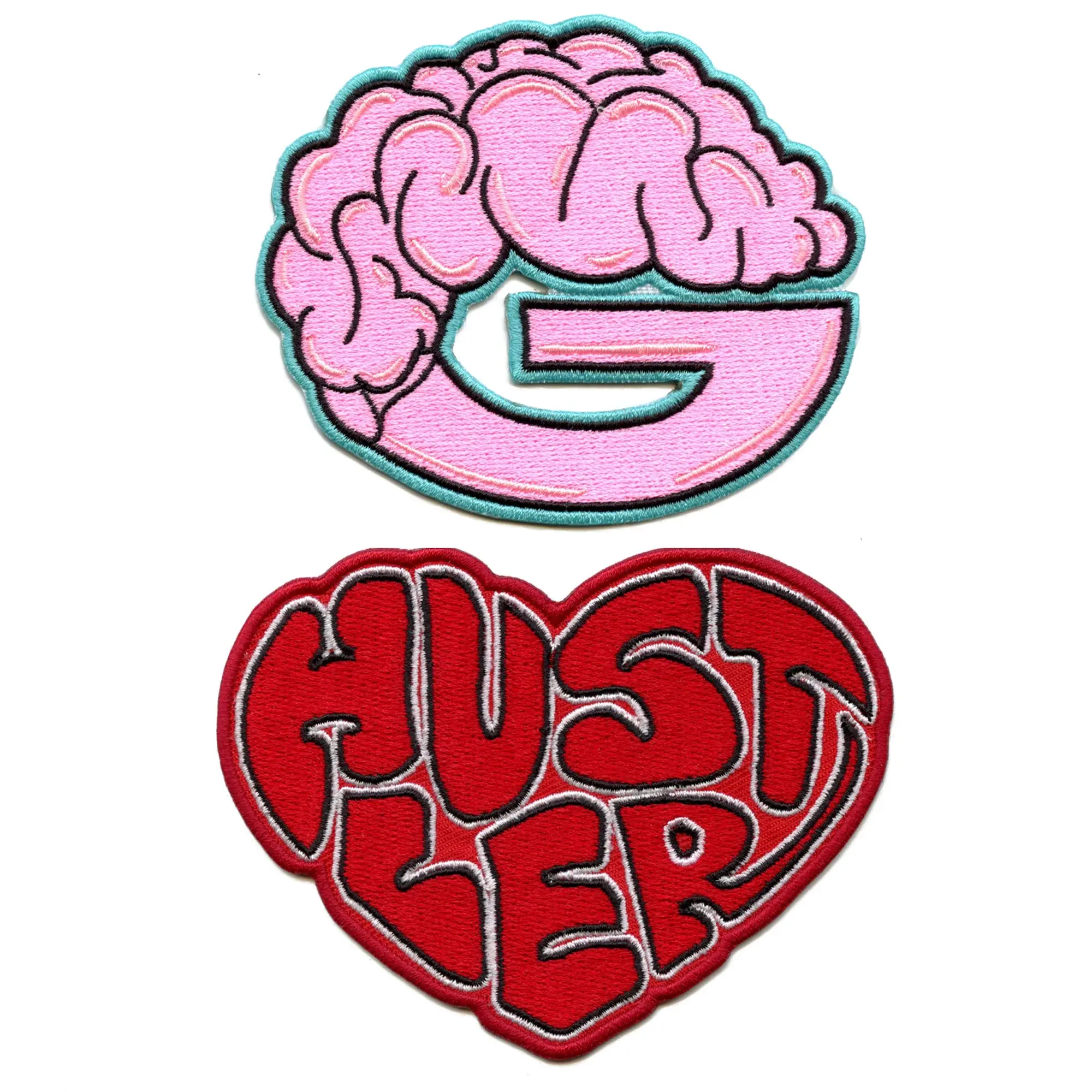 Mind Of A G & Heart Of A Hustler Patch Combo Embroidered Iron On (2 Pack) - Image 2