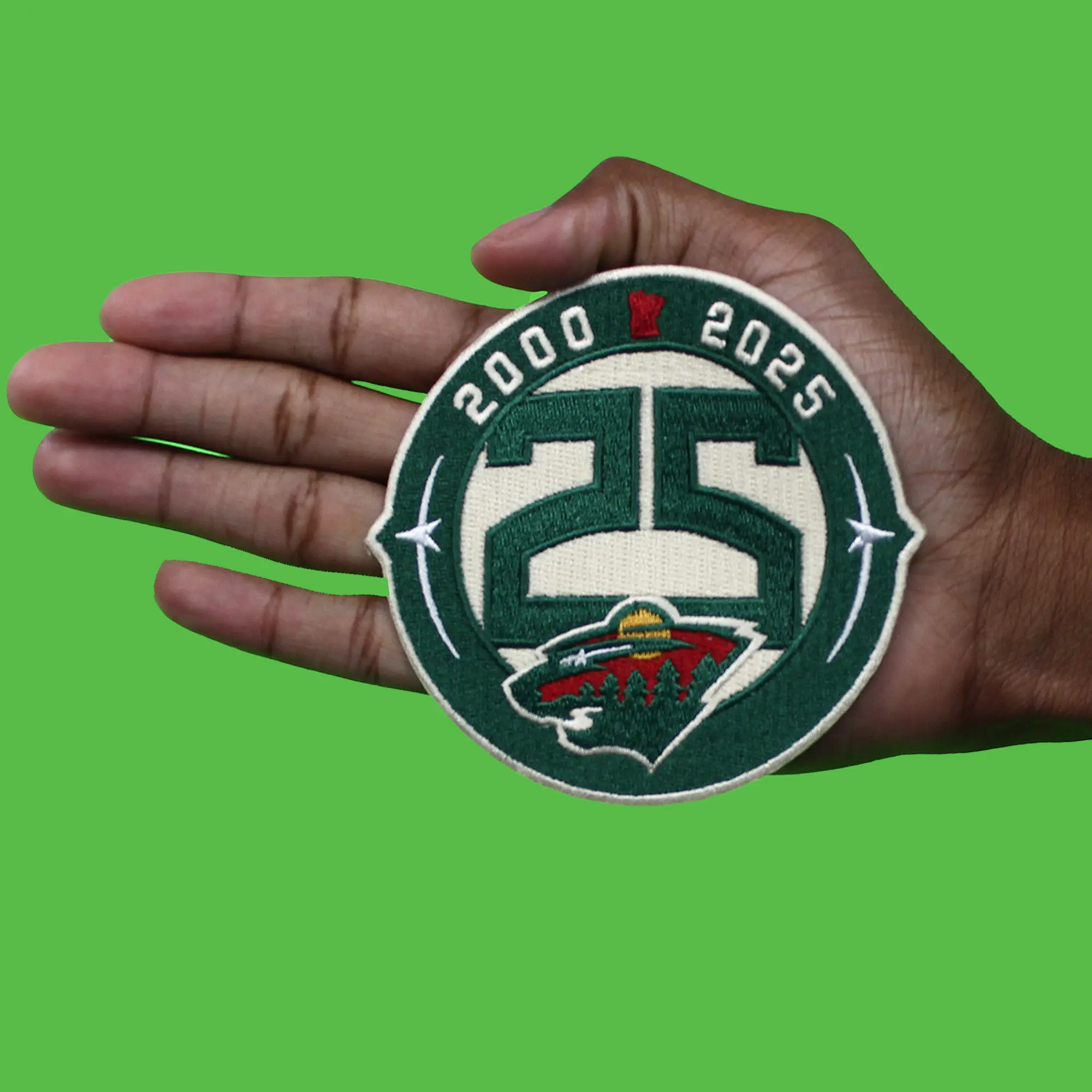 Minnesota Wild 25th Anniversary NHL Season Jersey Patch 2025-26 - Image 3