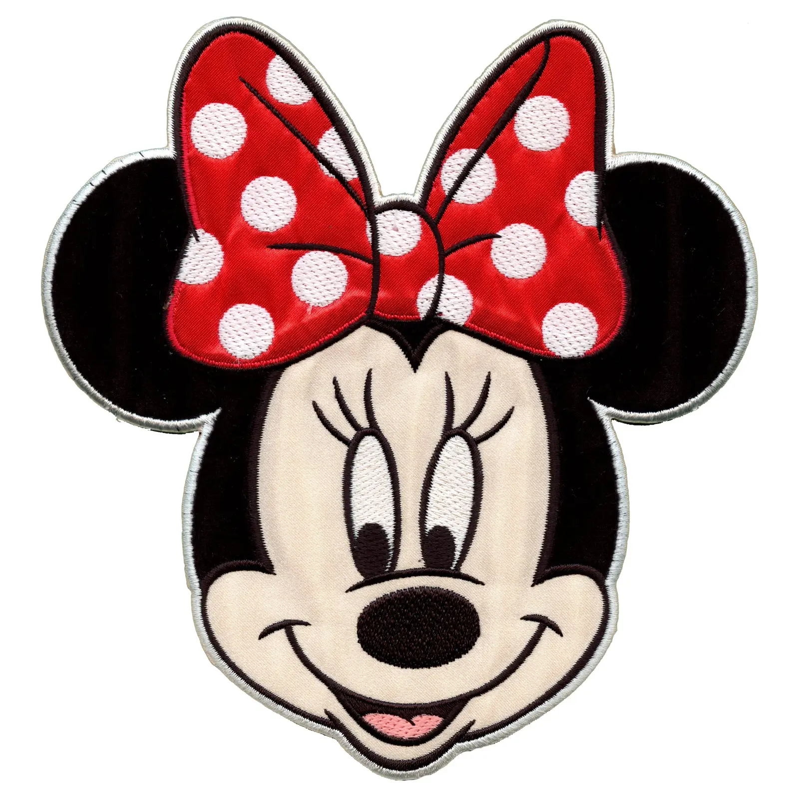 Large Minnie Mouse Head Embroidered Applique Iron On Patch