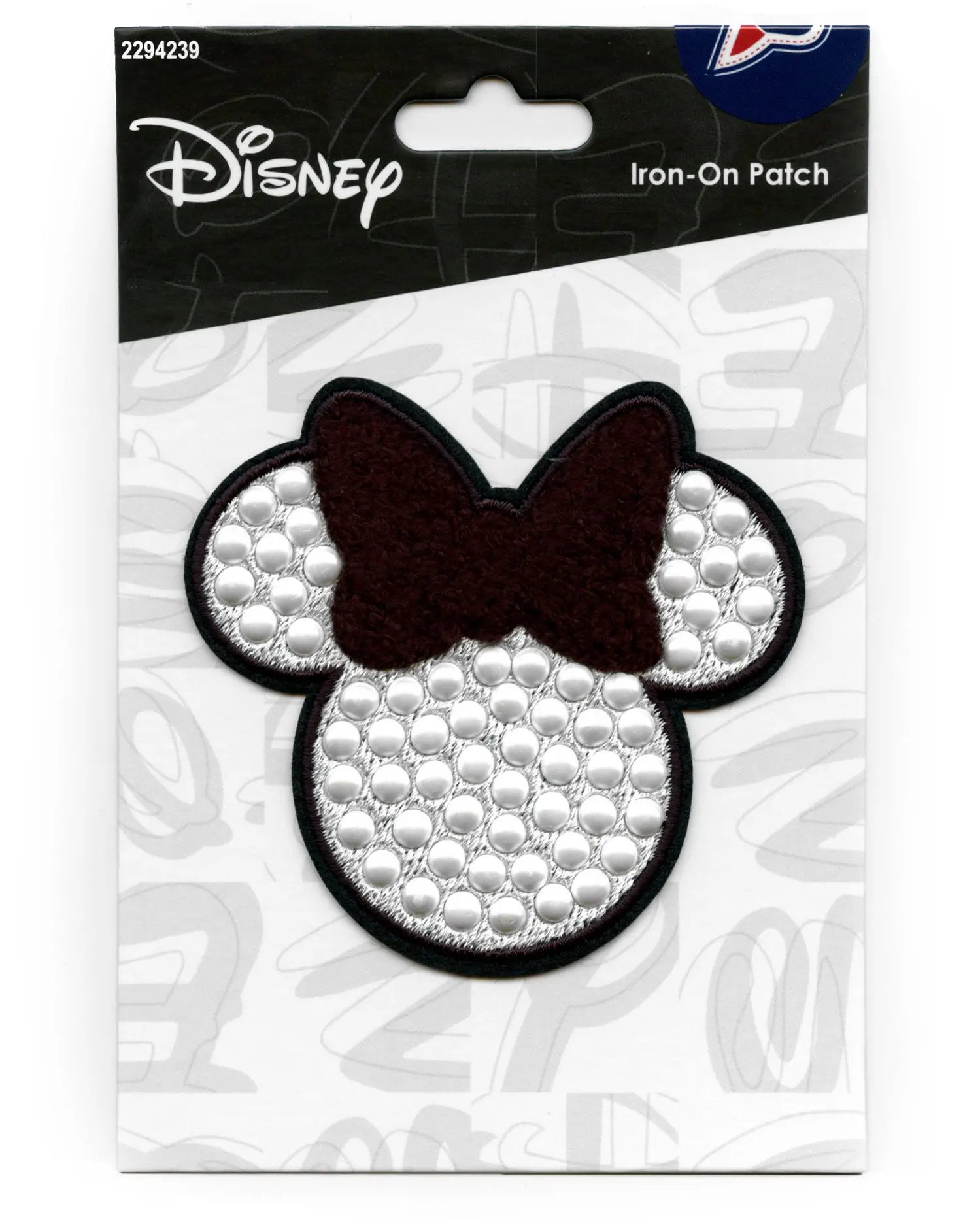 Minnie Mouse Pearl Head Patch Disney Cartoon Chenille Applique Iron On - Image 2