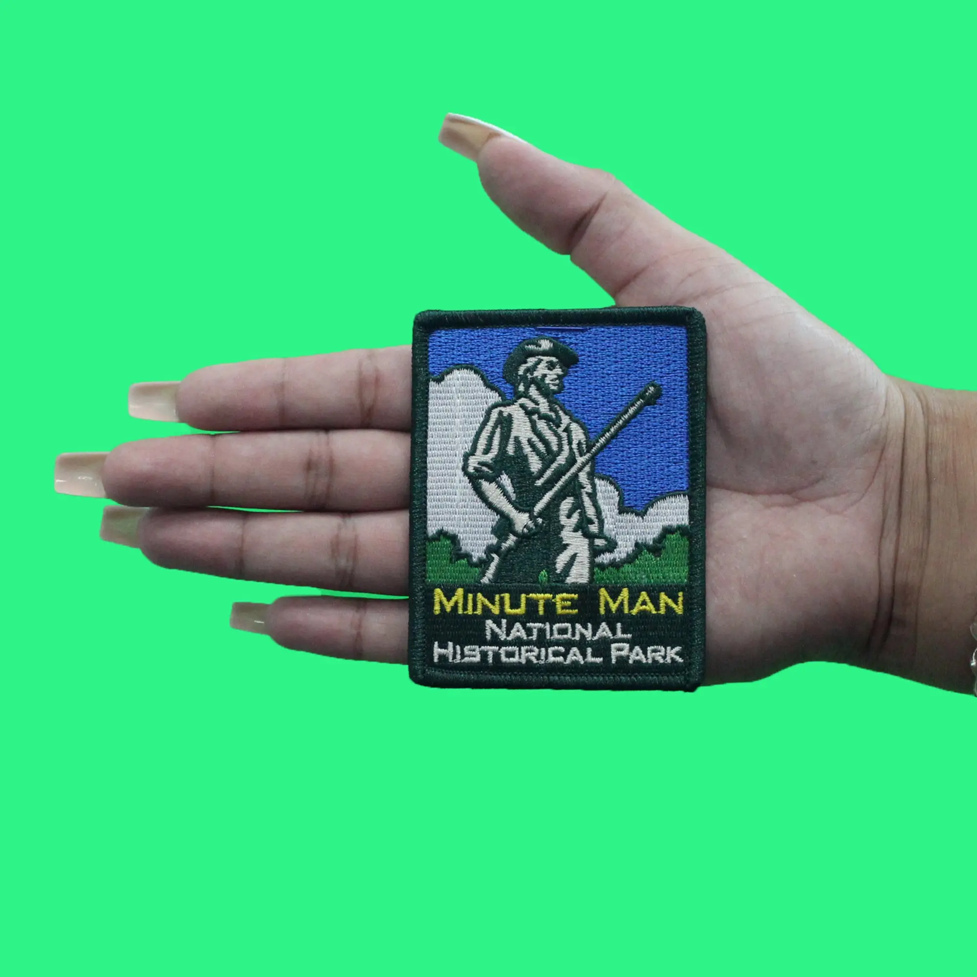 Minute Man National Historical Park Patch World Travel Massachusetts Embroidered Iron On - Image 3