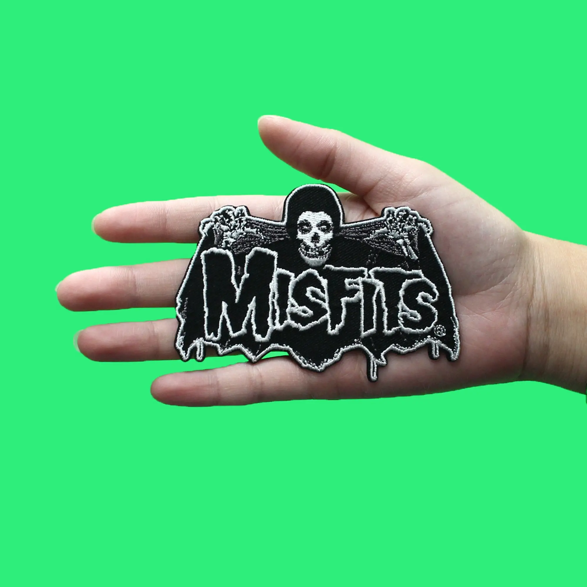 Misfits Old School Bat Fiend Patch Punk Rock Band Embroidered Iron On - Image 2