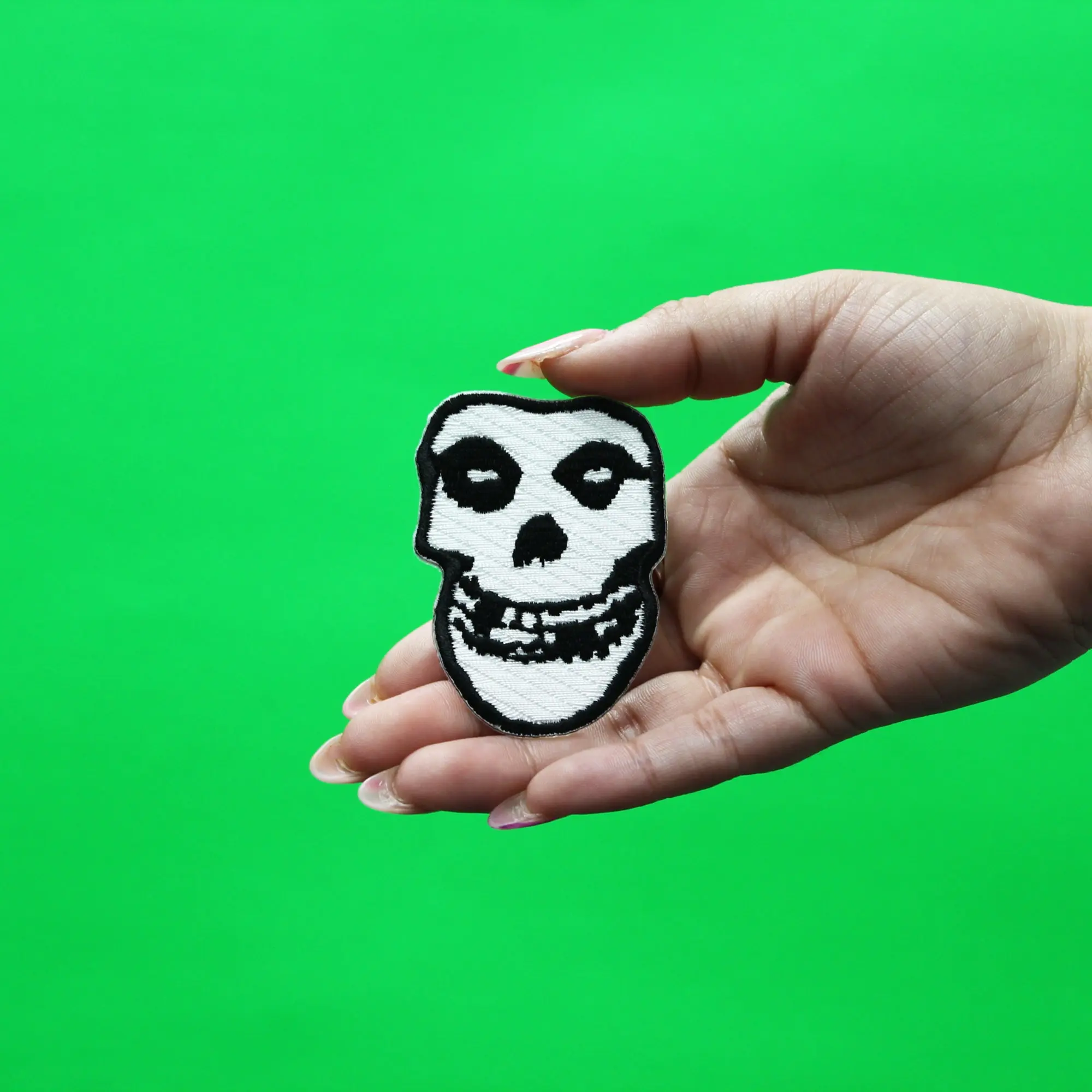 Official Misfits Patch Small Logo Skull Embroidered Iron On - Image 2