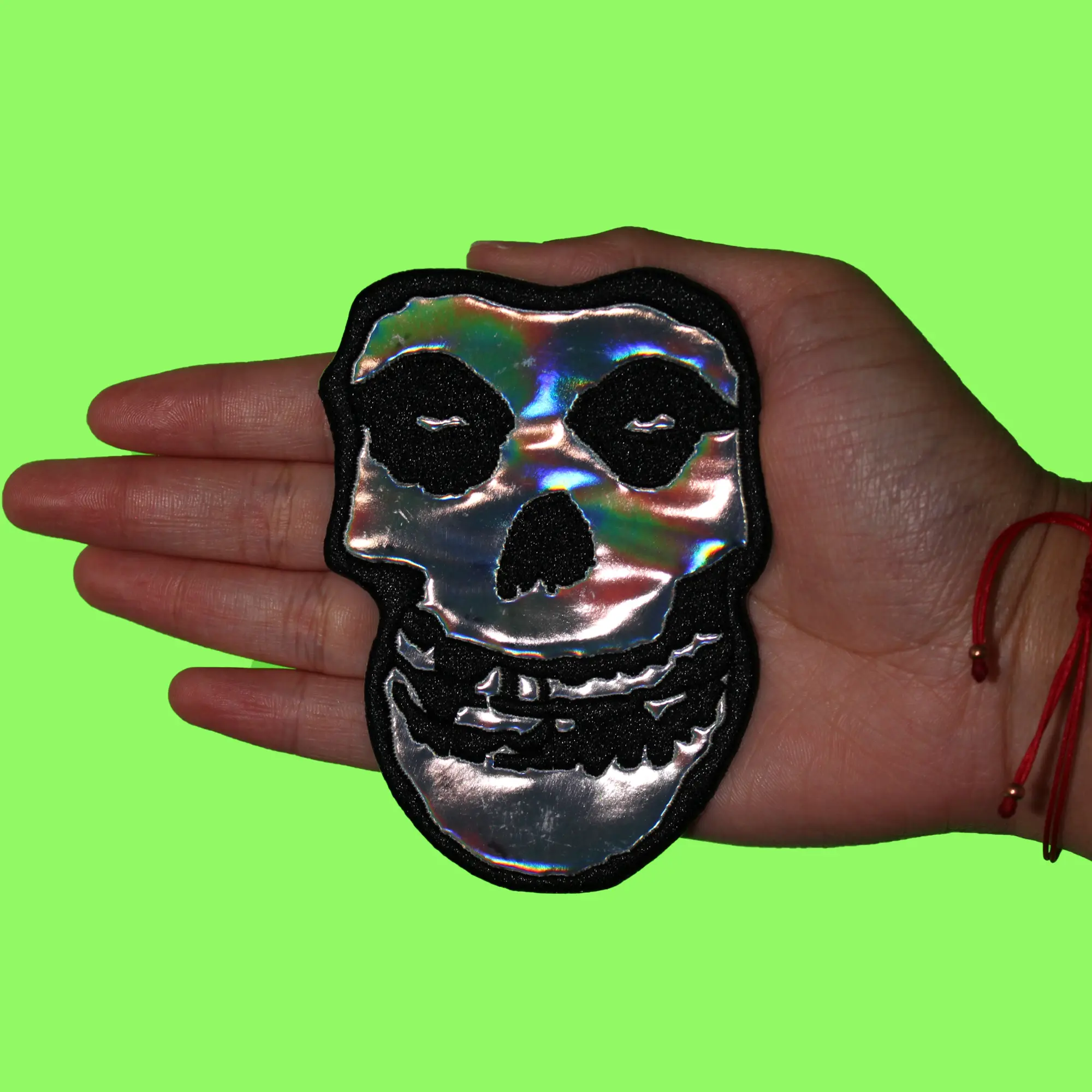 Misfits Sonic Silver Skull Patch Punk Rock Band Applique Iron On - Image 2