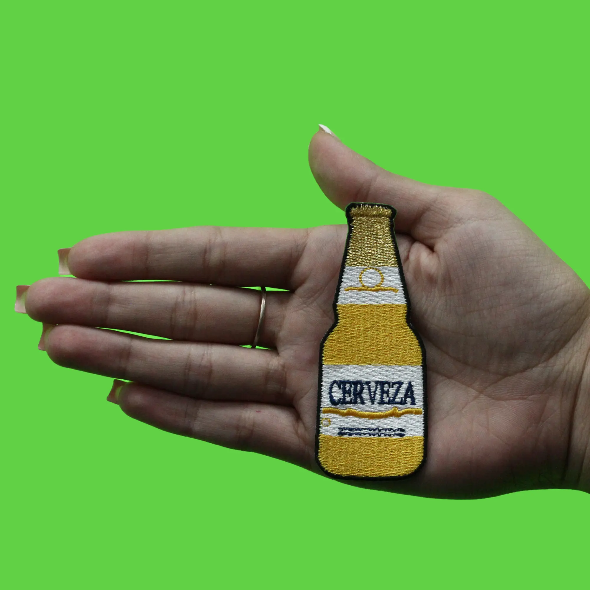 Mexican Cerveza Bottle Patch Beer Alcohol Drink Embroidered Iron On - Image 2