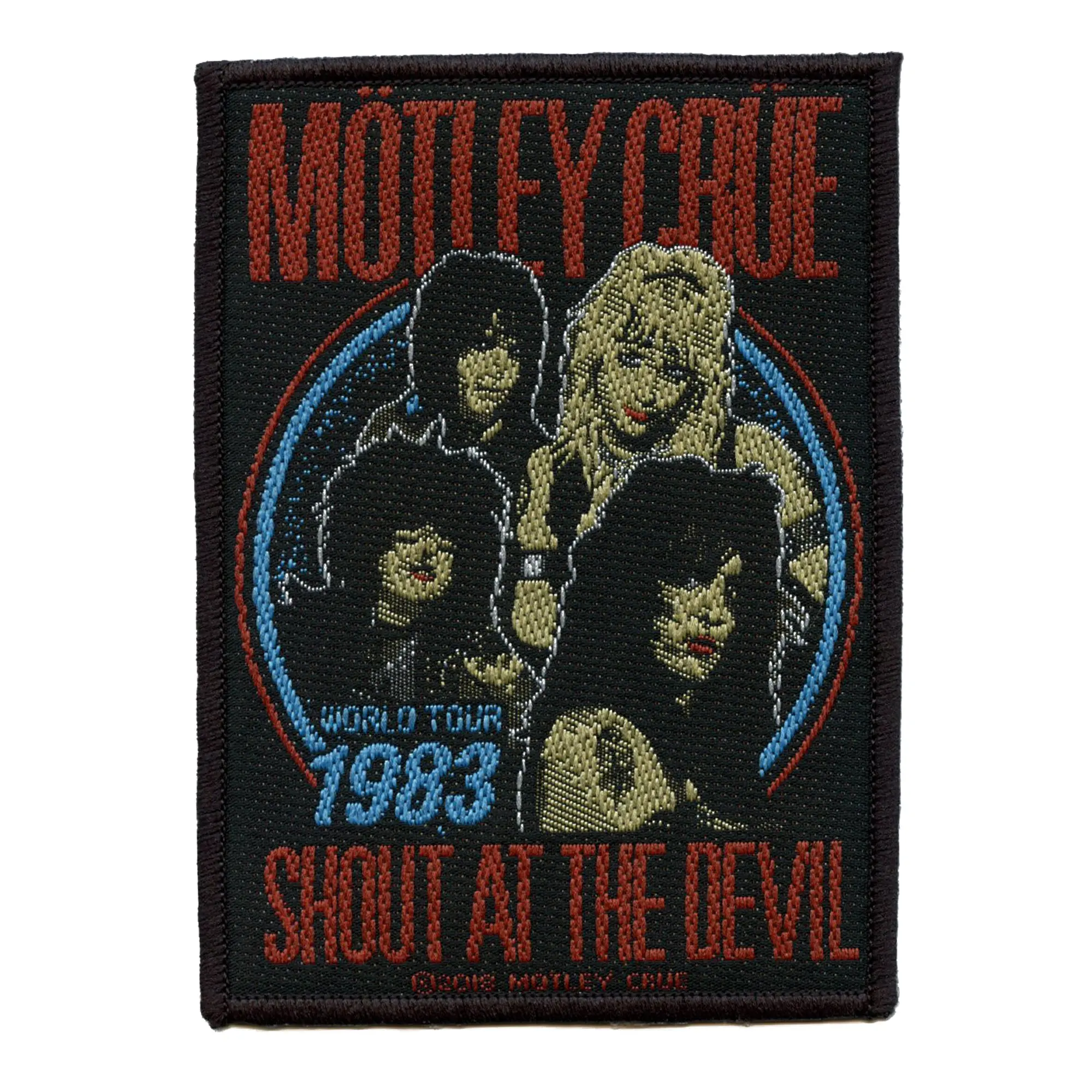 Motley Crue Shout At The Devil Patch 1983 World Tour Woven Sew On