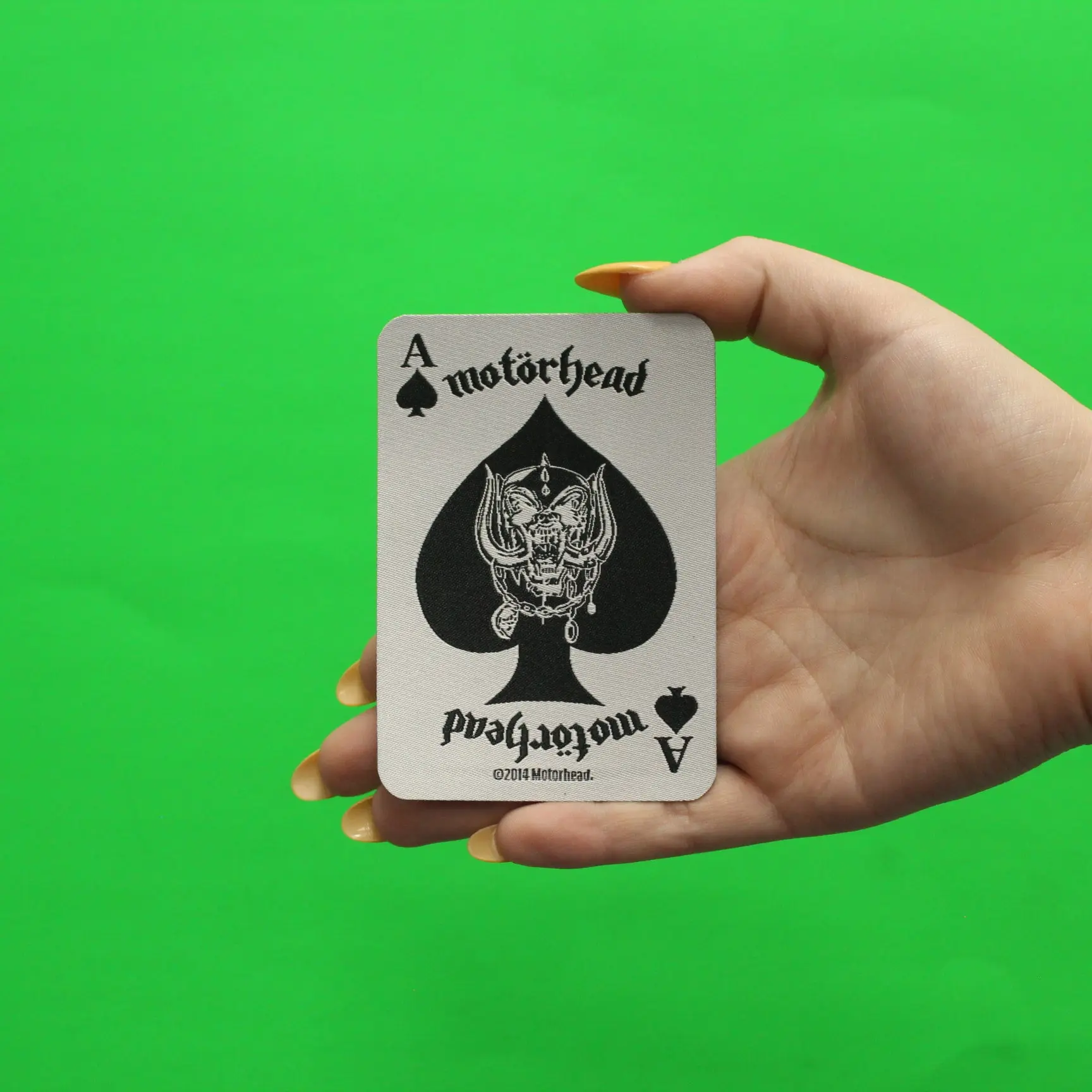 Motorhead Ace Of Spades Patch Rock Playing Card Woven Sew On - Image 2