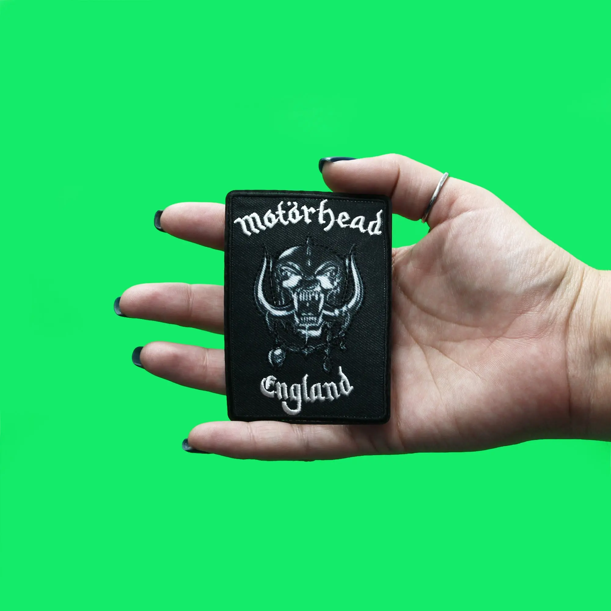 Motörhead England Snaggletooth Patch 1977 Album Art Embroidered Iron On - Image 2