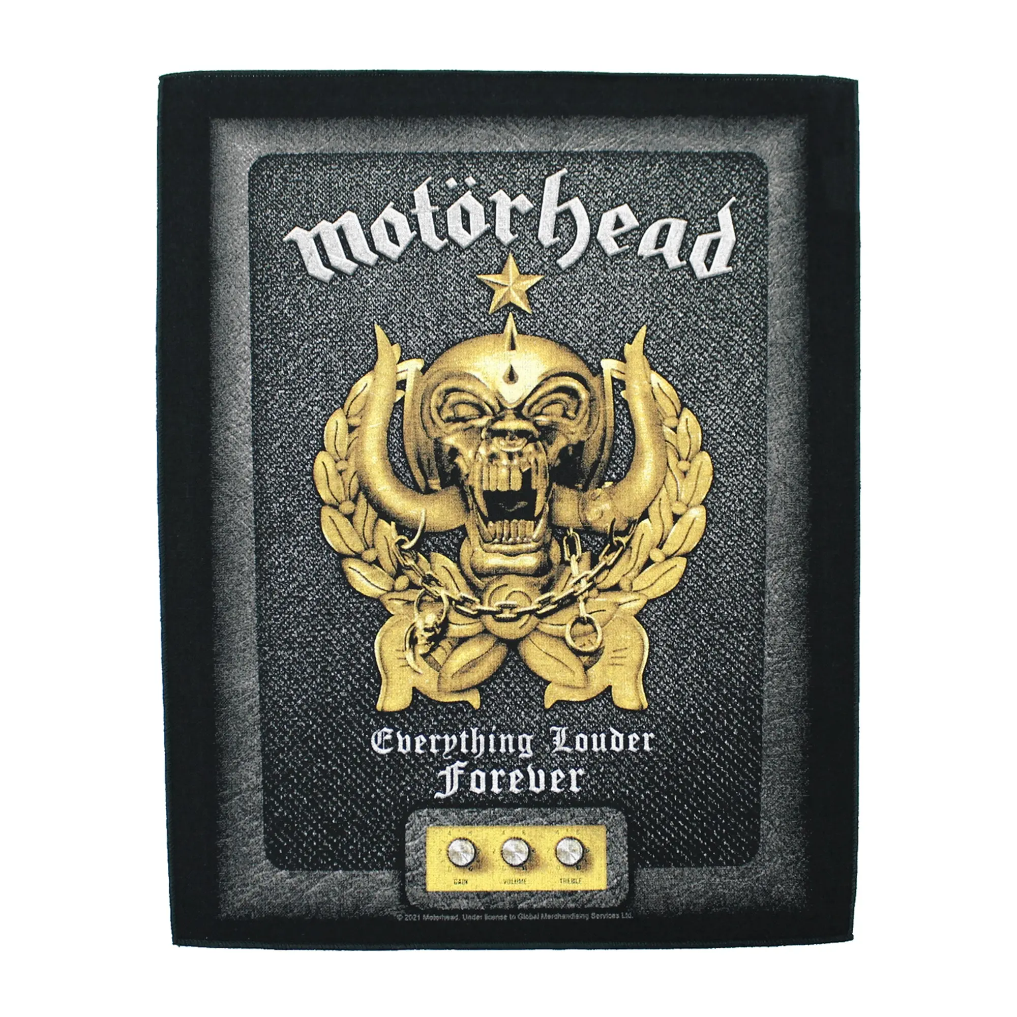Motorhead Everything Louder Forever Back Patch 2021 Album XL DTG Printed Sew On