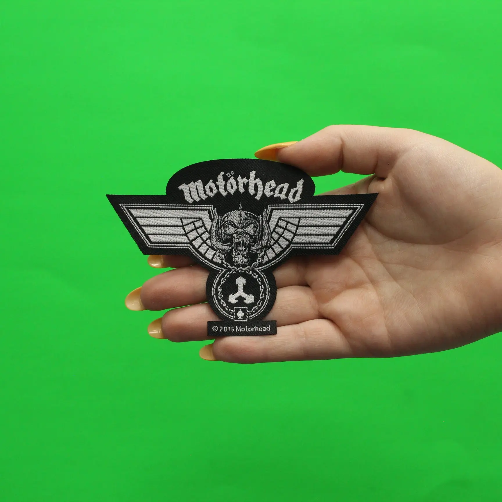 Motorhead Hammered Die Patch Punk Rock Band Woven Sew On - Image 2