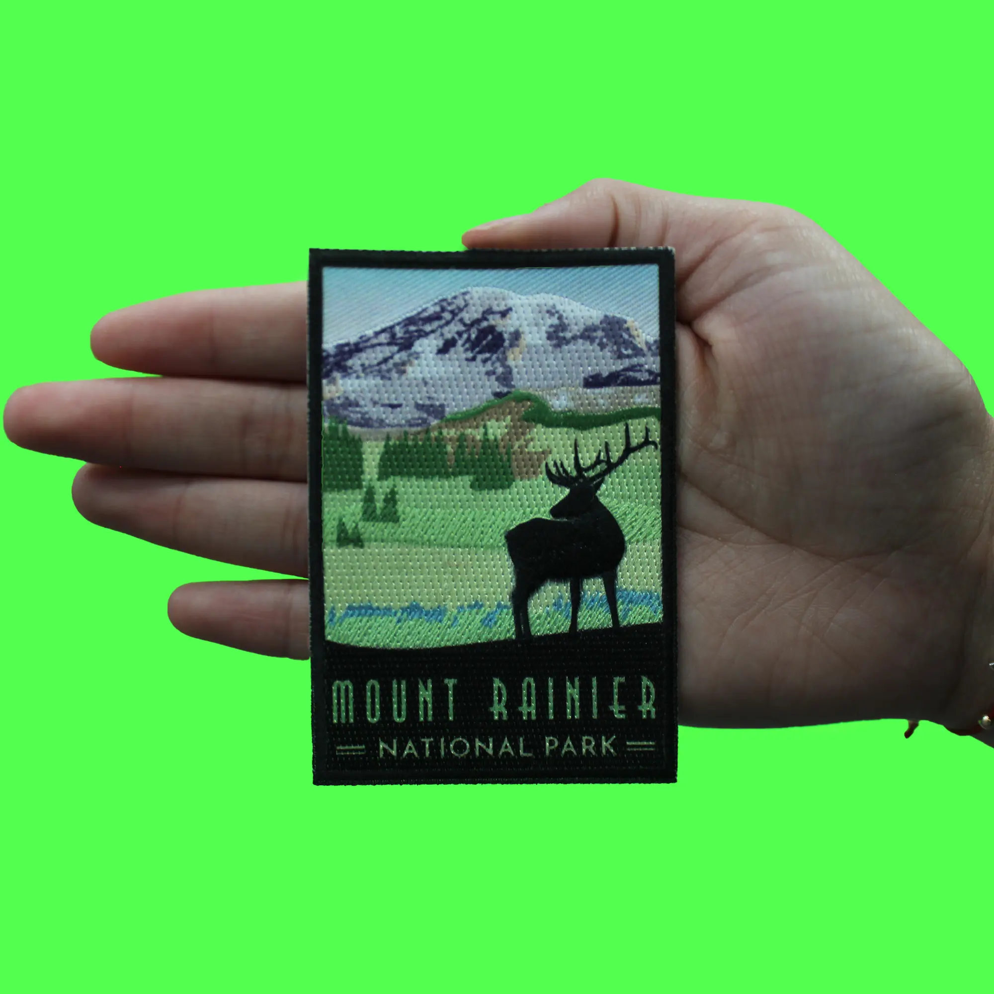 Mount Rainier National Park Patch Travel Collectible Souvenir Sublimated Embroidered Iron on - Image 2