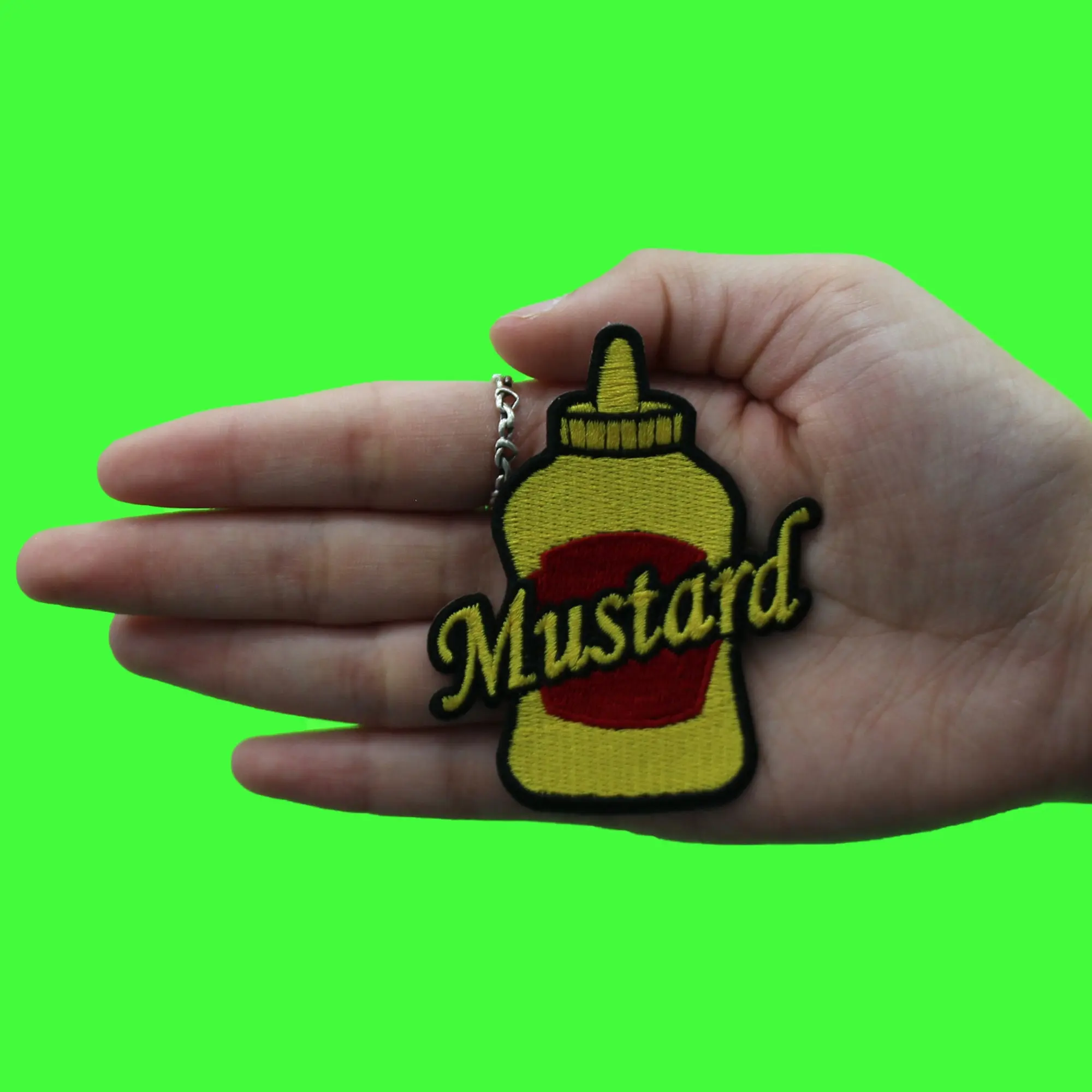 Mustard Bottle Condiment Patch Liquid Seasoning Sauce Embroidered Iron on - Image 2
