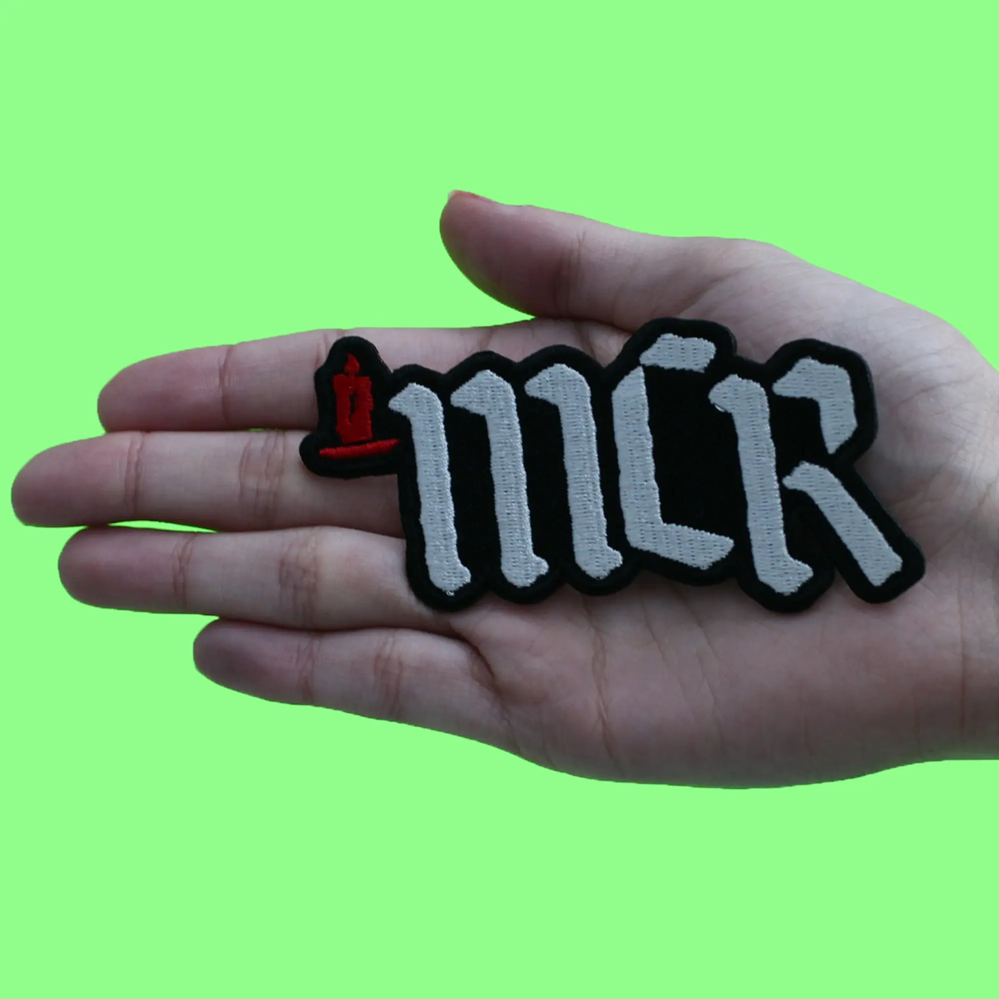My Chemical Romance Patch MCR Flame Cut Out Embroidered Iron On - Image 2