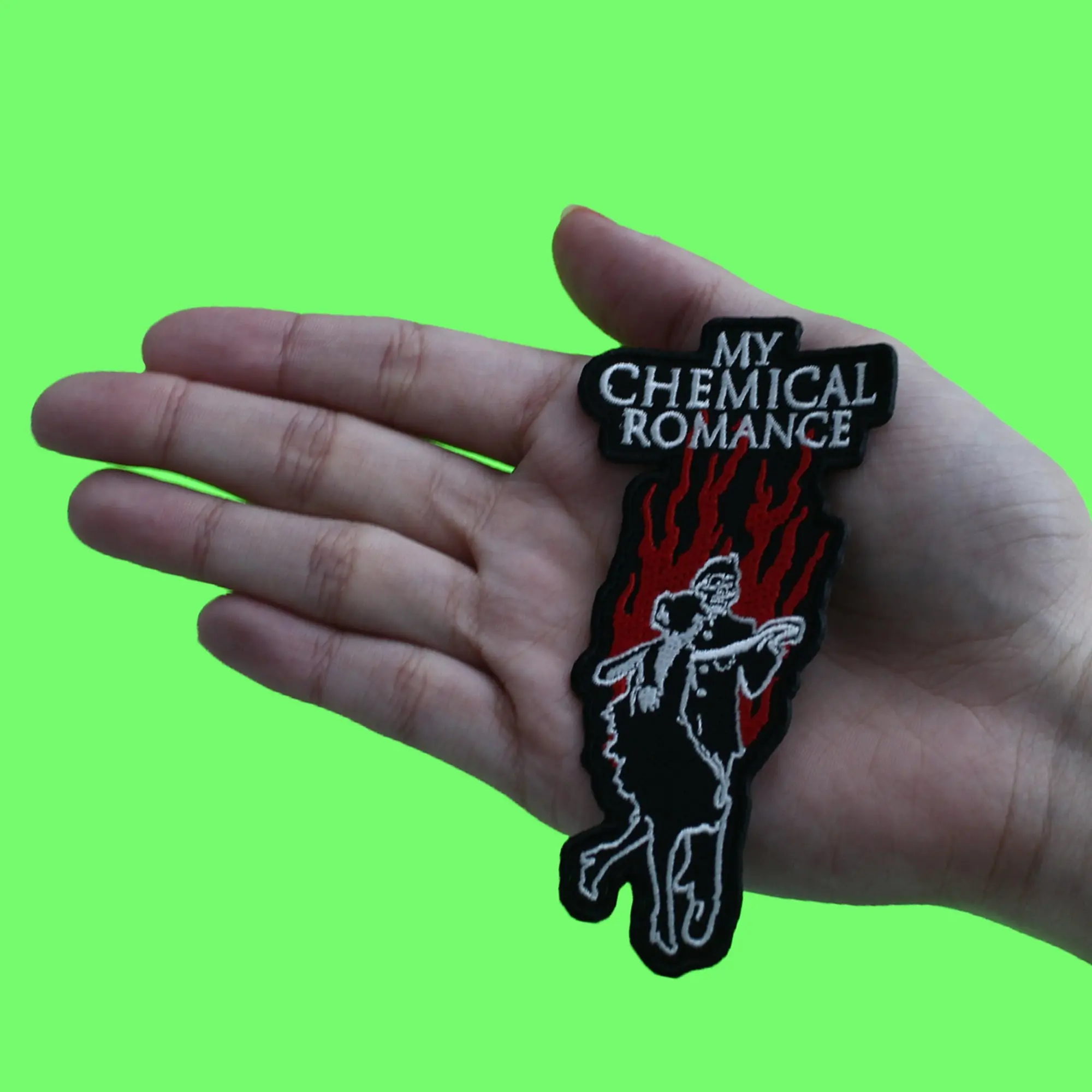 My Chemical Romance Patch Military Ball Flame Embroidered Iron On - Image 2