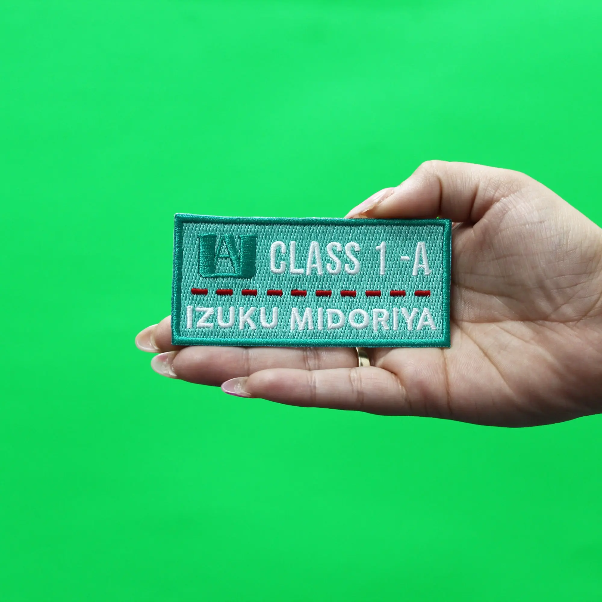 My Hero Academia Izuku Midoriya Patch Class 1-A Badge Embroidered Iron On(GREEN) - Image 2