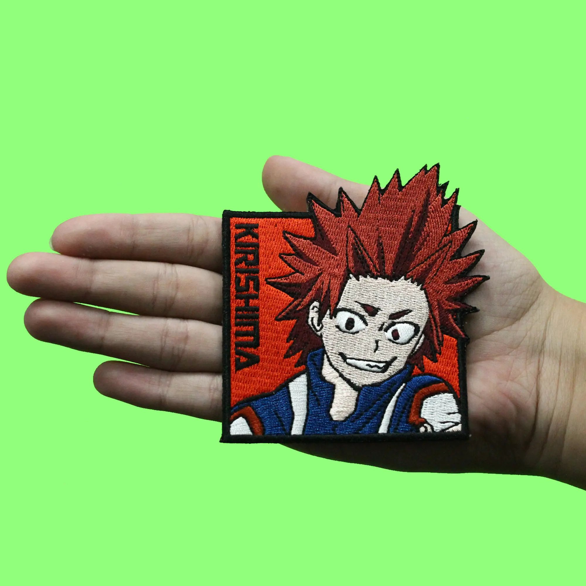 My Hero Academia Patch Kirishima Portrait Box Embroidered Iron On - Image 2
