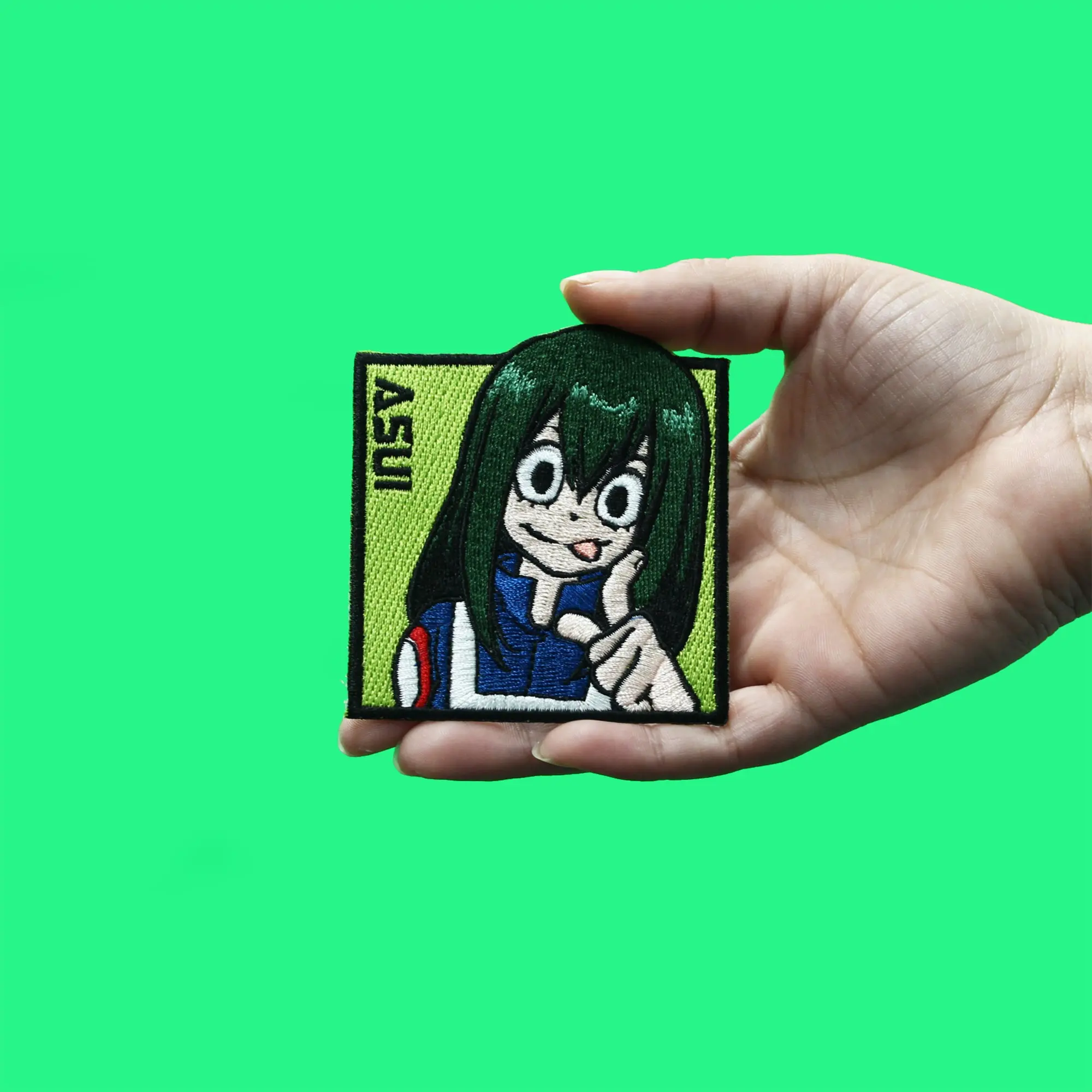 My Hero Academia Patch Tsuyu Asui Square Embroidered Iron On - Image 2