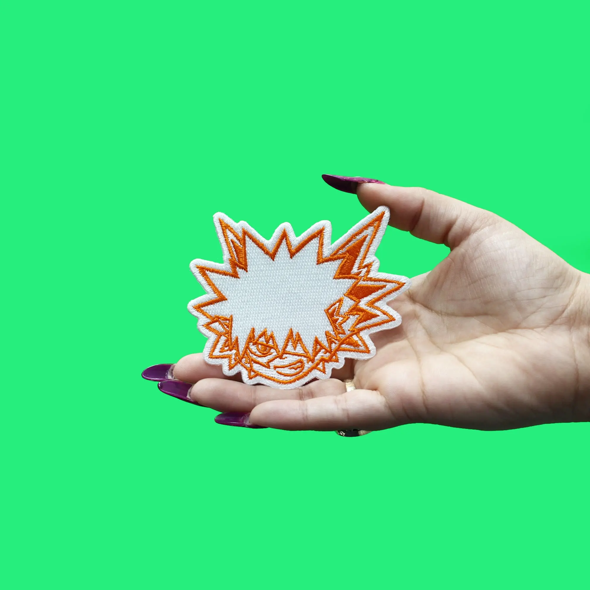 My Hero Academia Katsuki Bakugo Patch Orange Headshot Embroidered Iron On - Image 2