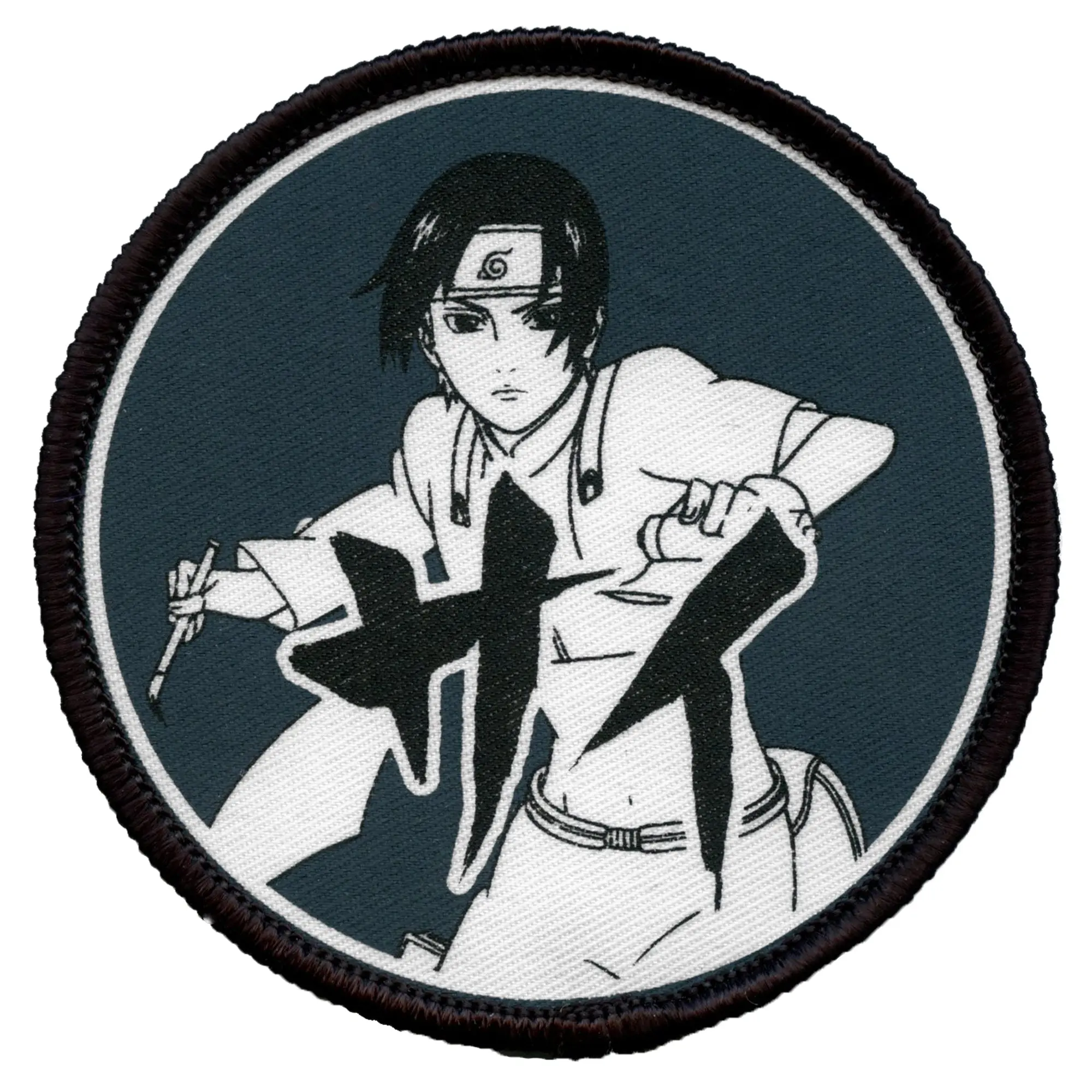 Naruto Sai Patch Round Portrait Sublimated Iron On
