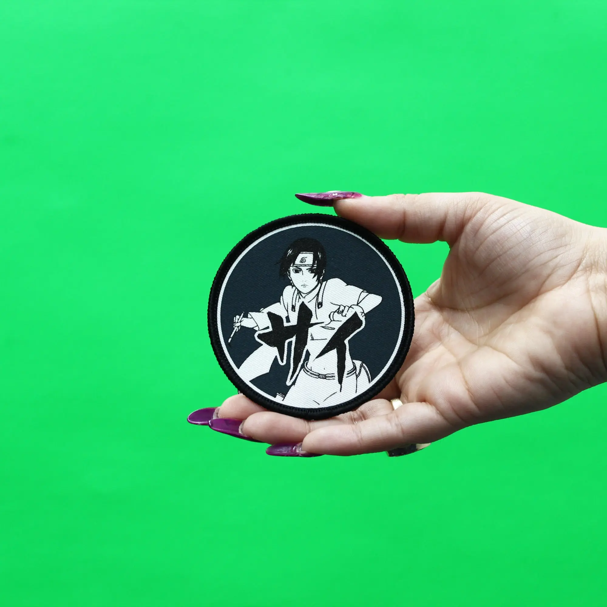 Naruto Sai Patch Round Portrait Sublimated Iron On - Image 2