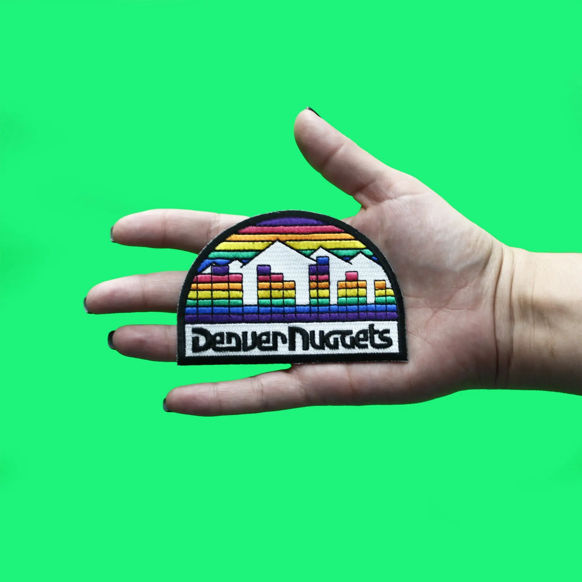 Denver Nuggets Patch Hardwood Classic Logo Embroidered Iron On - Image 3