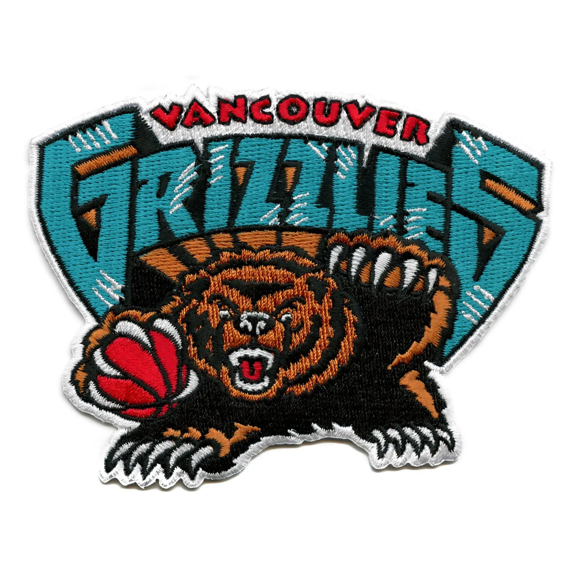 Vancouver Grizzlies Patch Hardwood Classic Logo Embroidered Iron On - Image 2