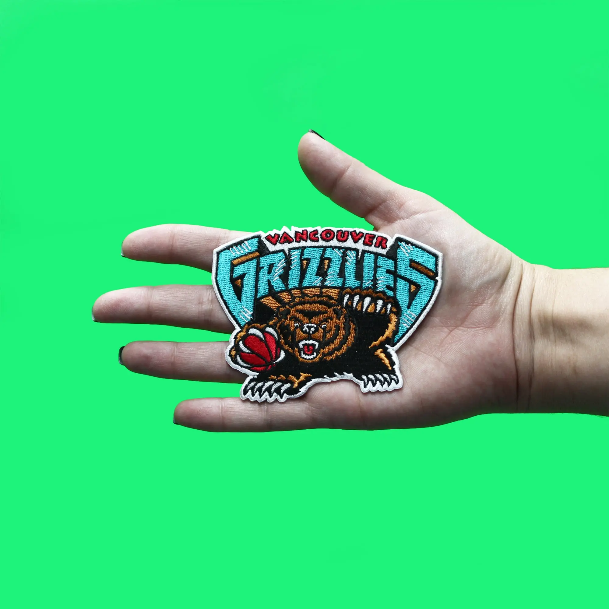 Vancouver Grizzlies Patch Hardwood Classic Logo Embroidered Iron On - Image 3