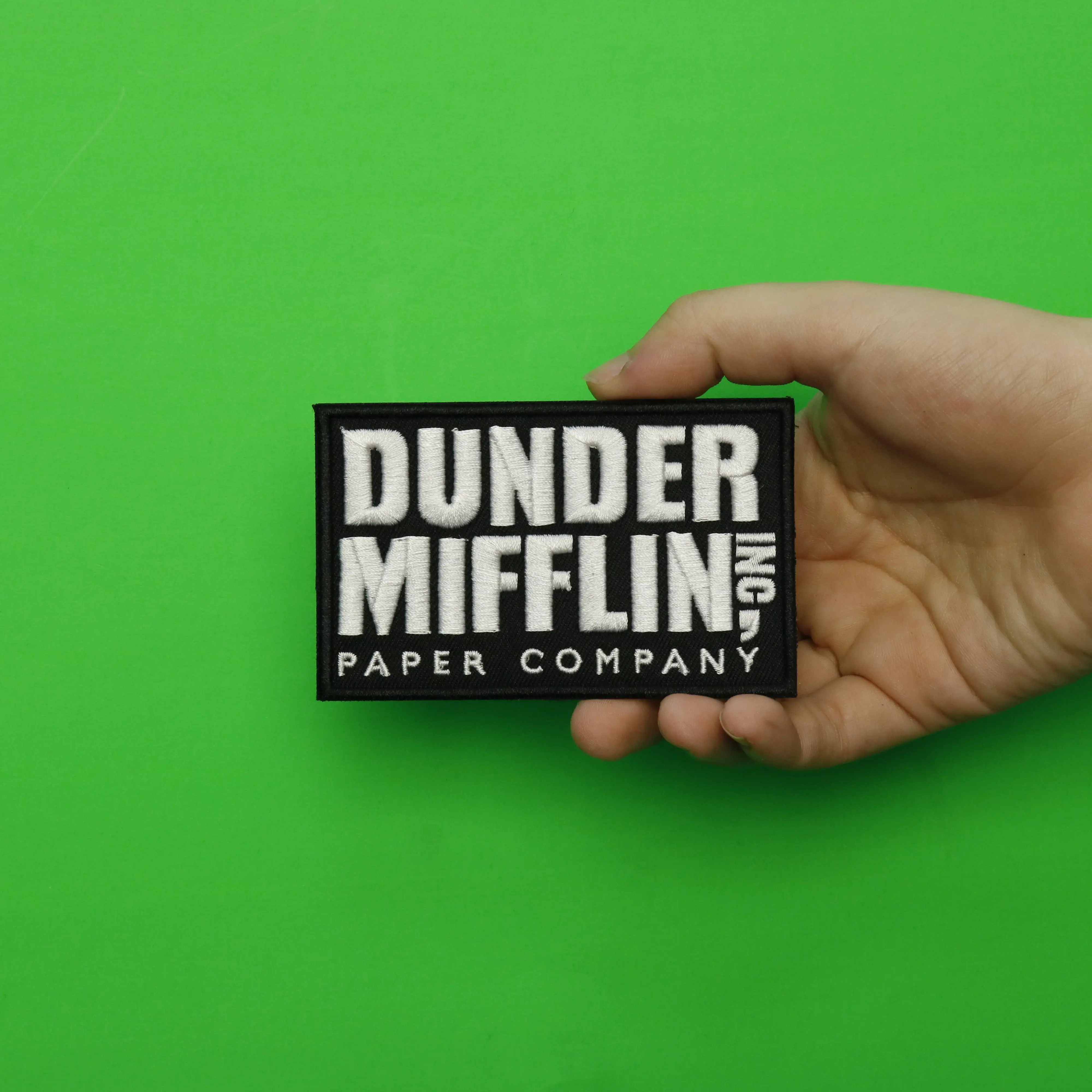 NBC The Office Dunder Mifflin Paper Company Box Logo Embroidered Iron on Patch - Image 3