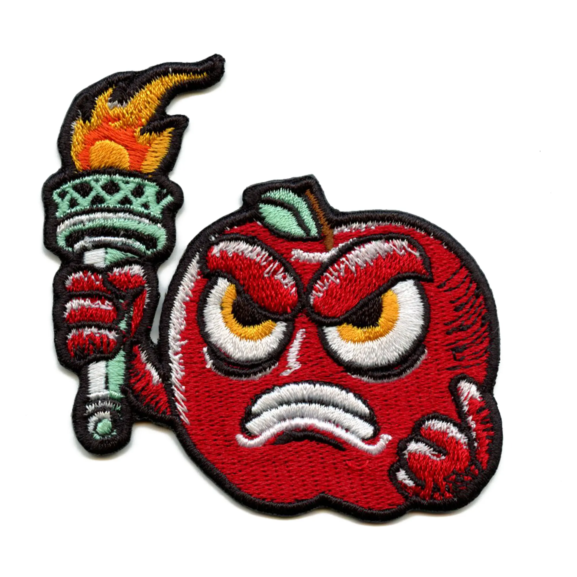 New York Torch Patch Big Apple Liberty Embroidered Iron On
