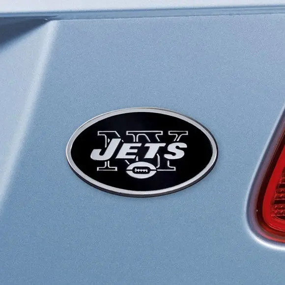 New York Jets Premium Solid Metal Chrome Plated Car Auto Emblem - Image 2