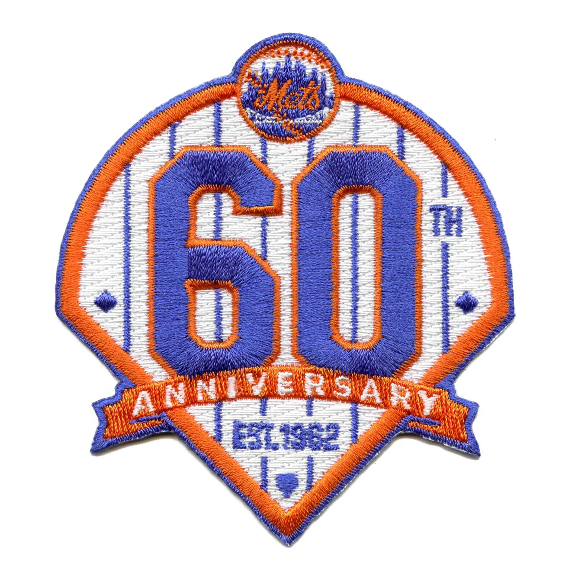 New York Mets 60th Anniversary MLB Jersey Sleeve Patch 2022 - Image 2
