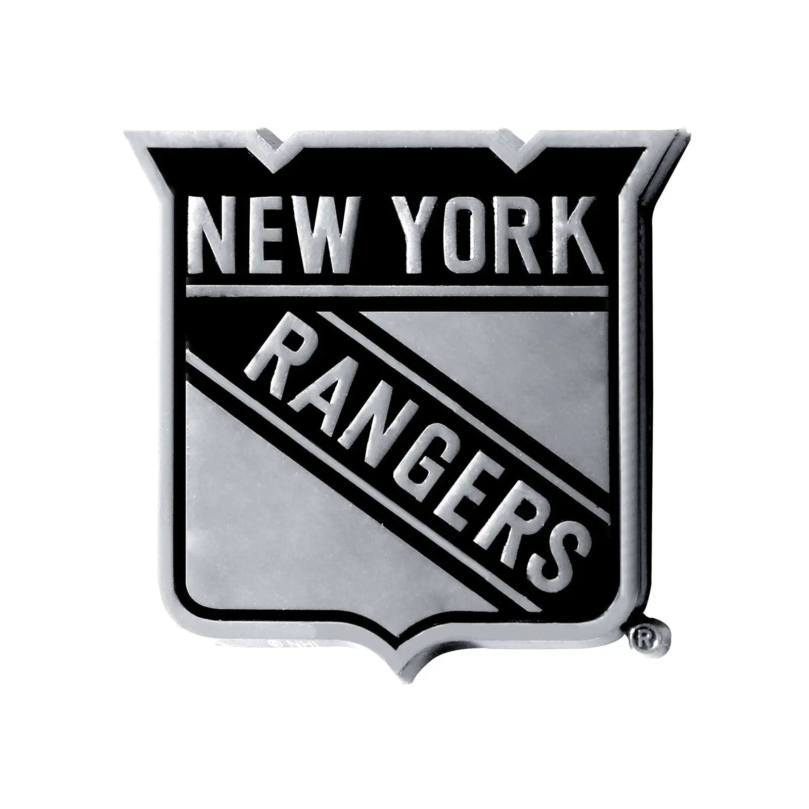 New York Rangers Auto Metal Emblem Chrome