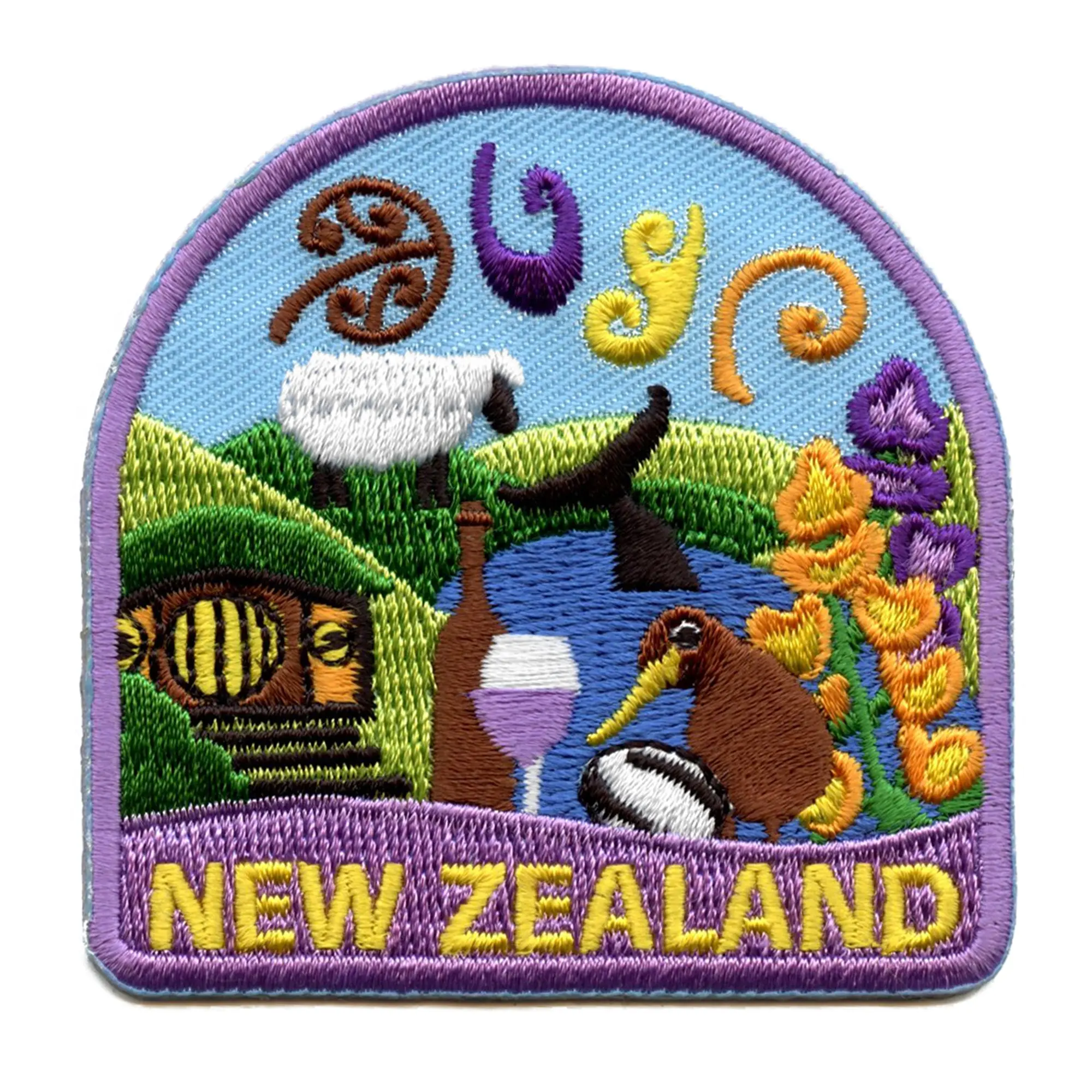 New Zealand World Showcase Patch Travel Souvenir Vacation Embroidered Iron On
